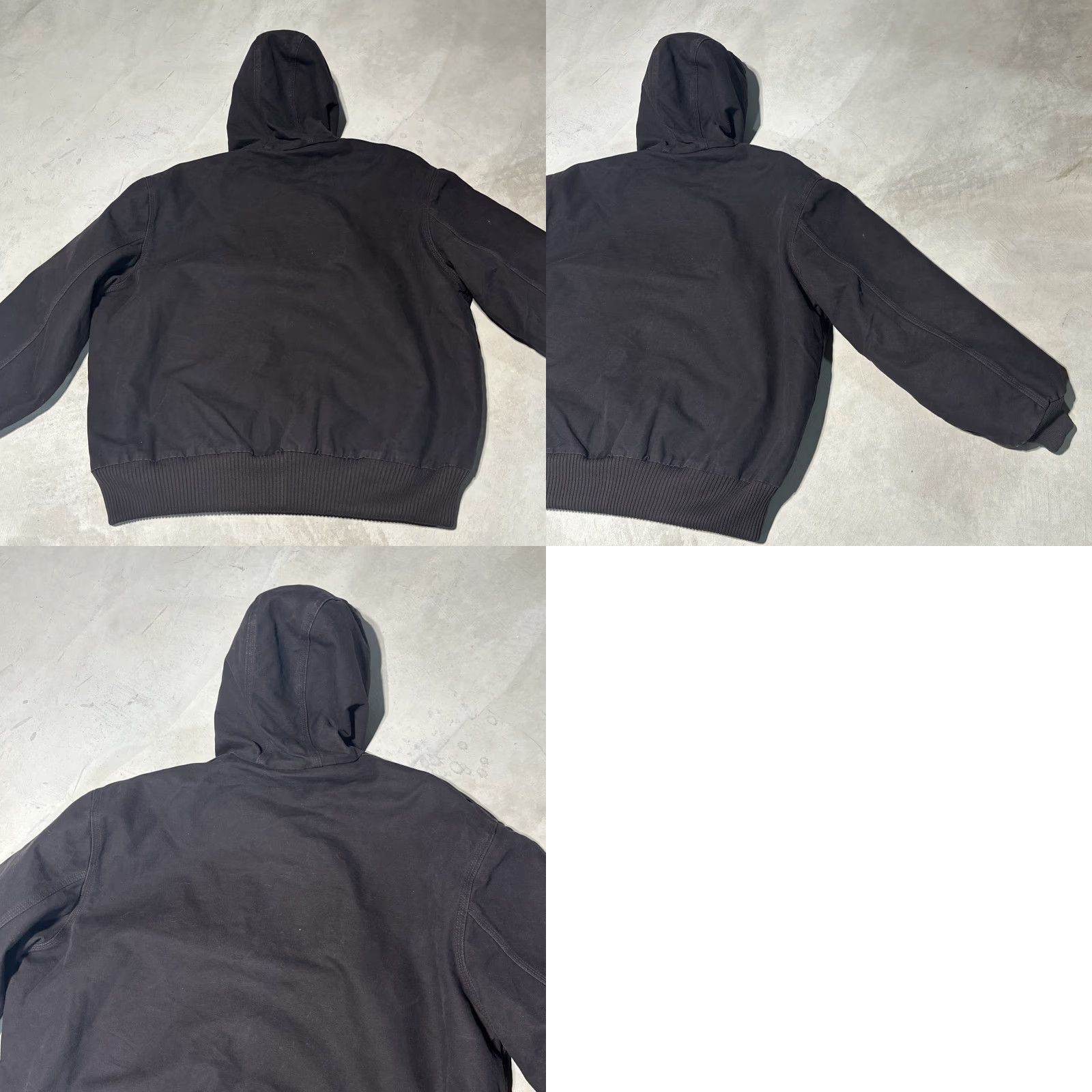 Carhartt VINTAGE Carhartt J130 Mens Hooded Bomber Jacket 2XL Dark Brown Canvas Quilt Lined Zipper Workwear Size US XXL / EU 58 / 5 - 9 Thumbnail