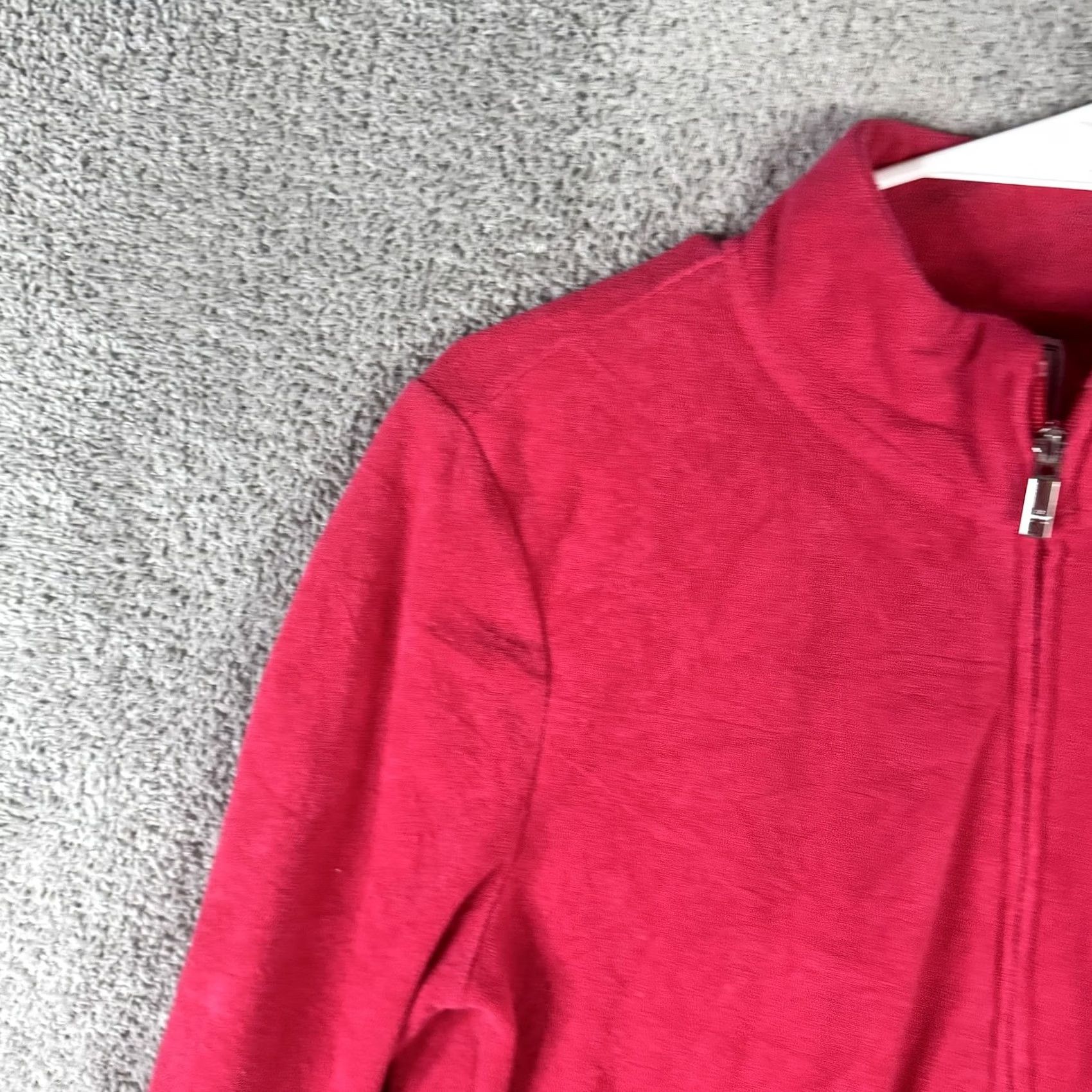 Juicy Couture Juicy Couture Track Jacket Womens L Pink Velour Full Zip Pockets Collared Size L / US 10 / IT 46 - 5 Thumbnail