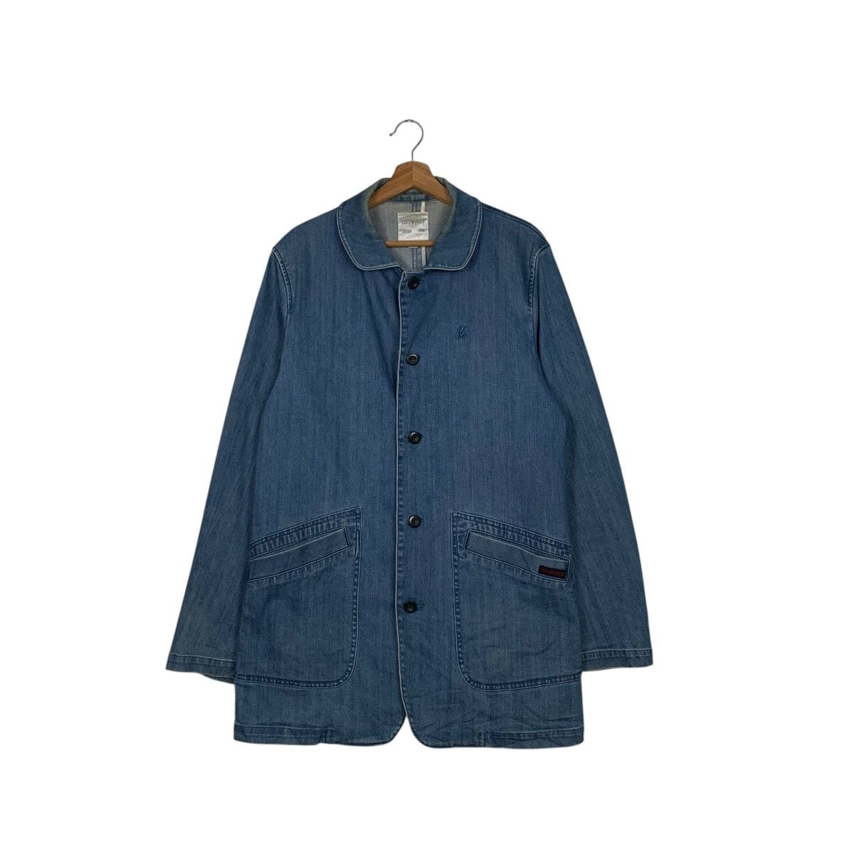 Gramicci GRAMICCI Embroidery Small Logo Work Denim Jacket #2145-C95 Size US XL / EU 56 / 4 - 1 Thumbnail