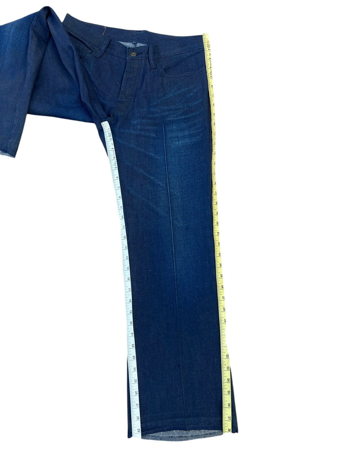 Boycott × Japanese Brand Vintage Boycott Japan Side Strap Waxed Denim Bootcut Jeans Size US 30 / EU 46 - 4 Thumbnail