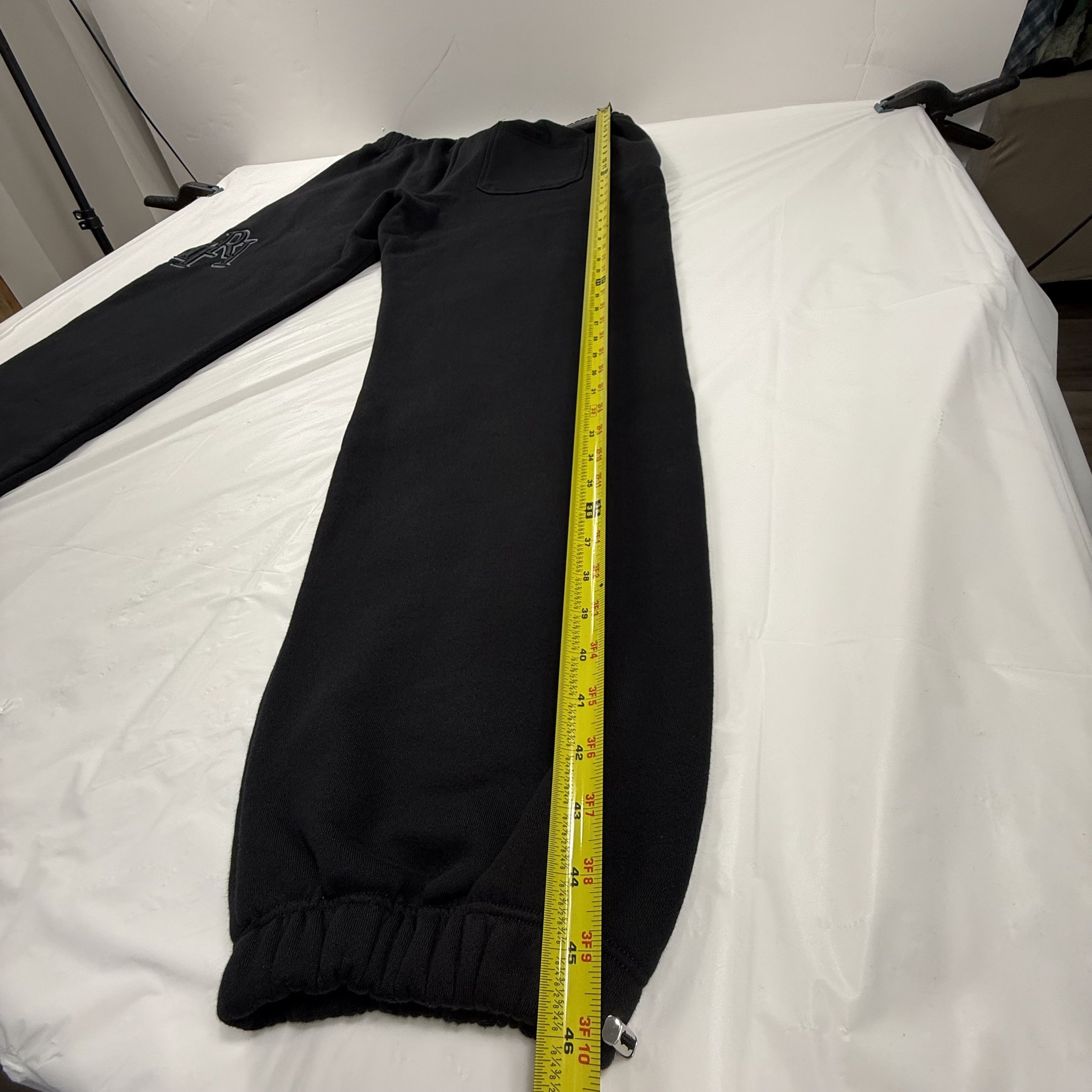 Amiri AMIRI Mens Black Chenille Logo Applique Sweatpants Size XL Size US 38 / EU 54 - 5 Thumbnail