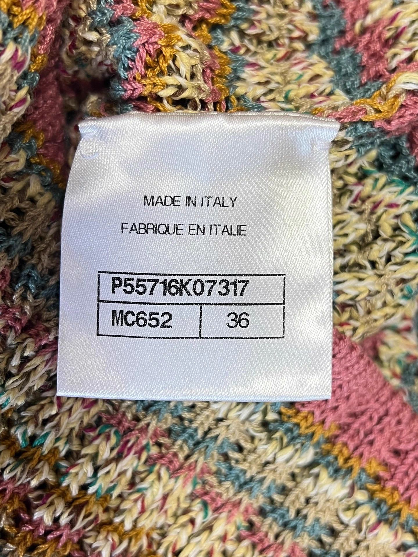 Chanel Chanel women's color block stripe knit jacket with CC logo Size XS / US 0-2 / IT 36-38 - 6 Thumbnail