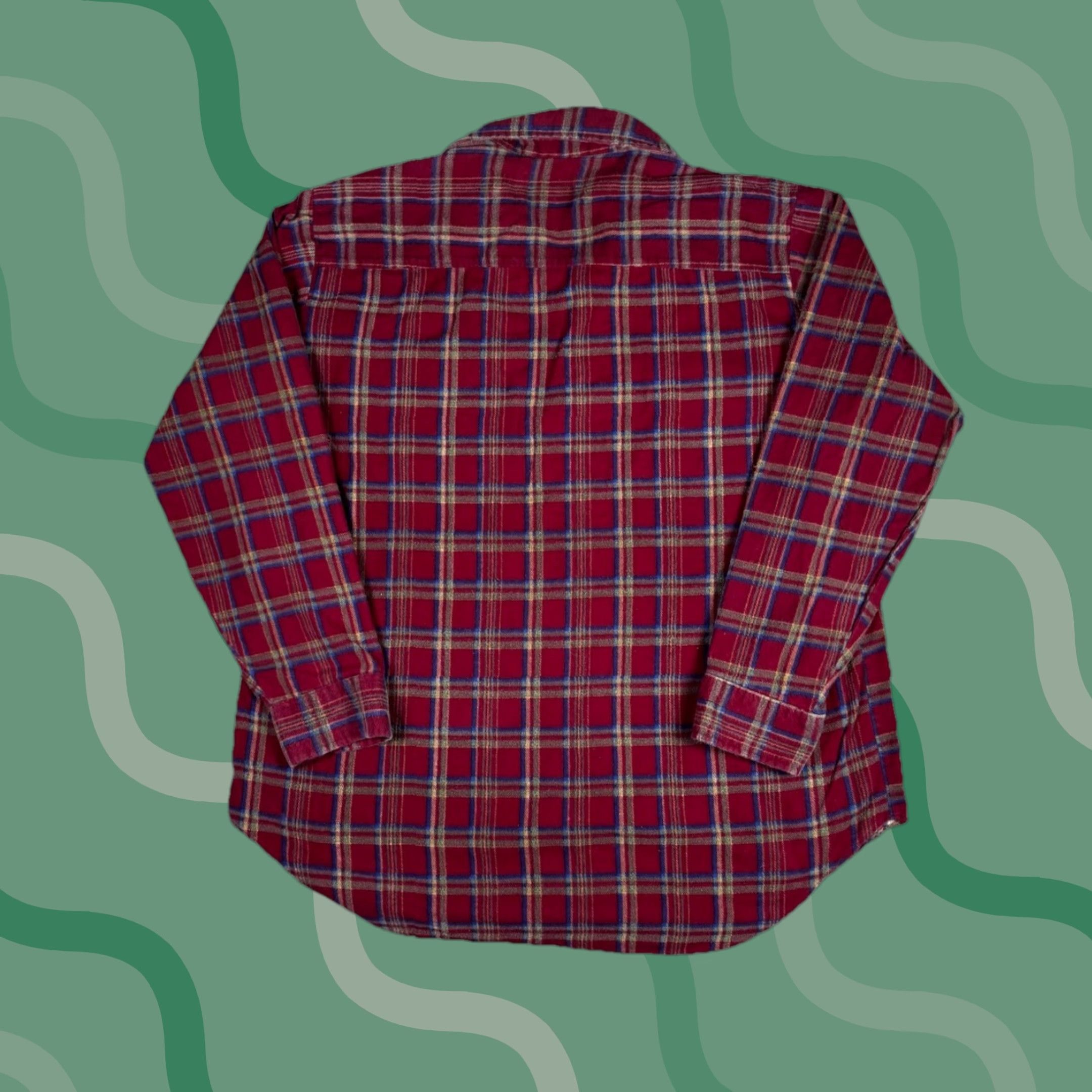 Dickies VINTAGE Dickies Flannel Shirt Button-Up Red Plaid Adult XL Workwear 90s Shirt Mens XL Red Plaid Button-Up Cotton Long Sleeve Button Size US XL / EU 56 / 4 - 1 Thumbnail