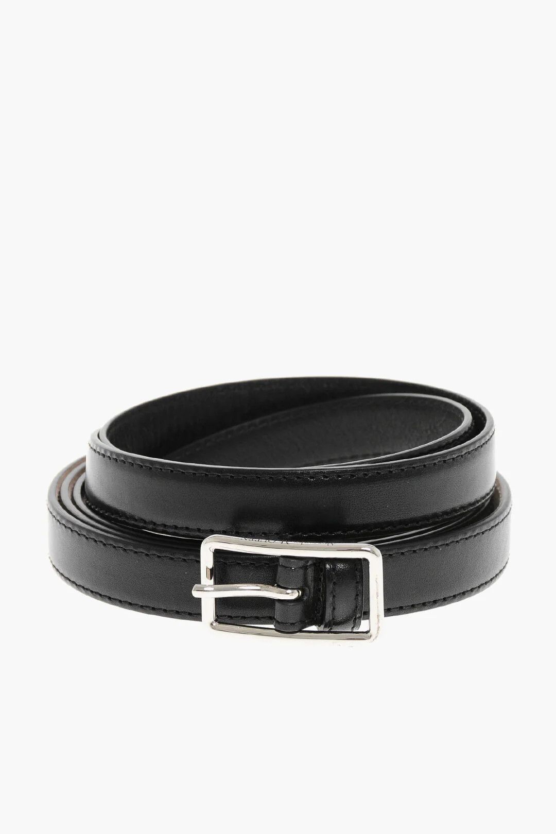 Alexander McQueen og1mm0426 Size: OS / Slim Leather Belt in Black Size ONE SIZE - 1 Thumbnail
