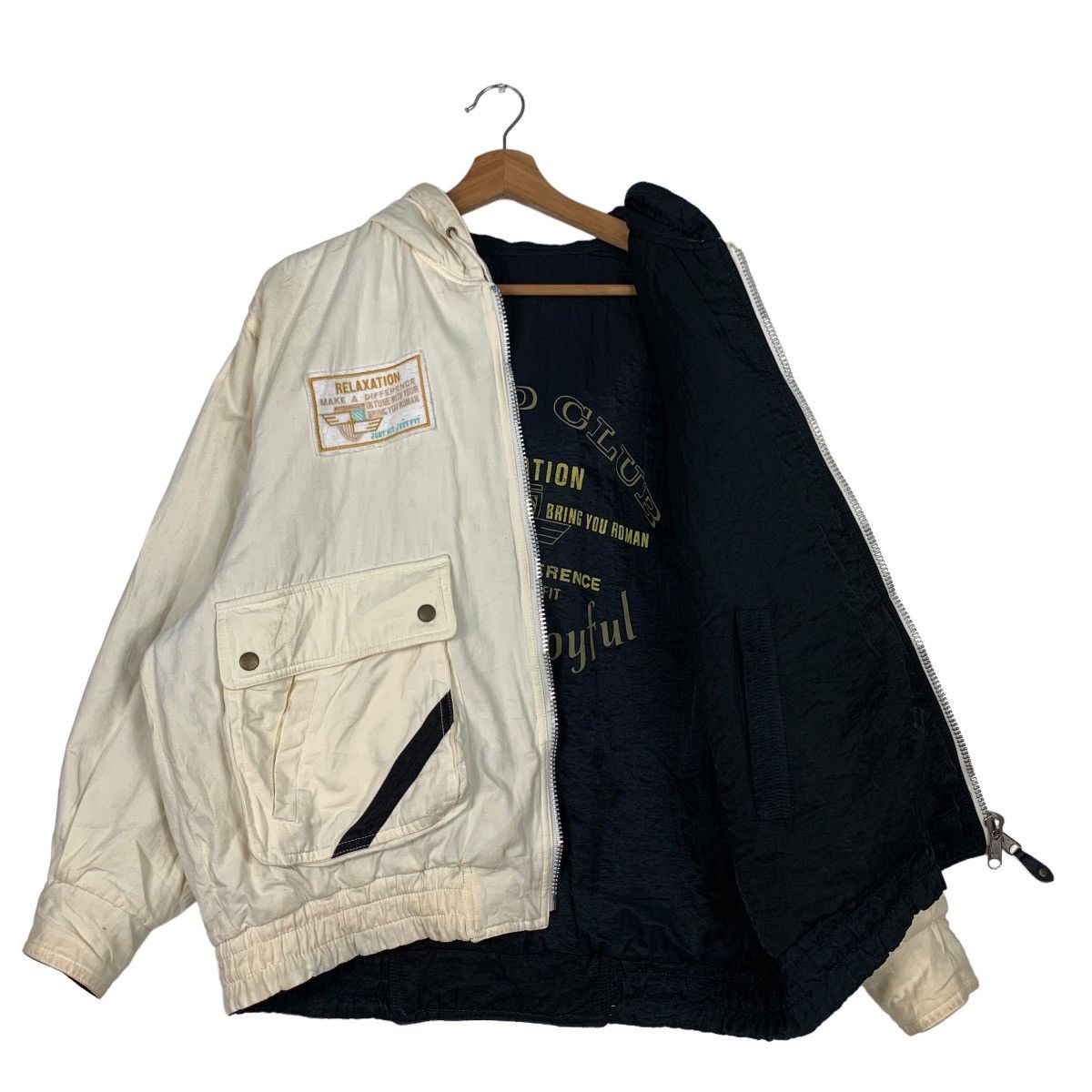 Japanese Brand World Club Big Logo Reversible Hoodie Jacket #0260-C12 Size US L / EU 52-54 / 3 - 11 Thumbnail