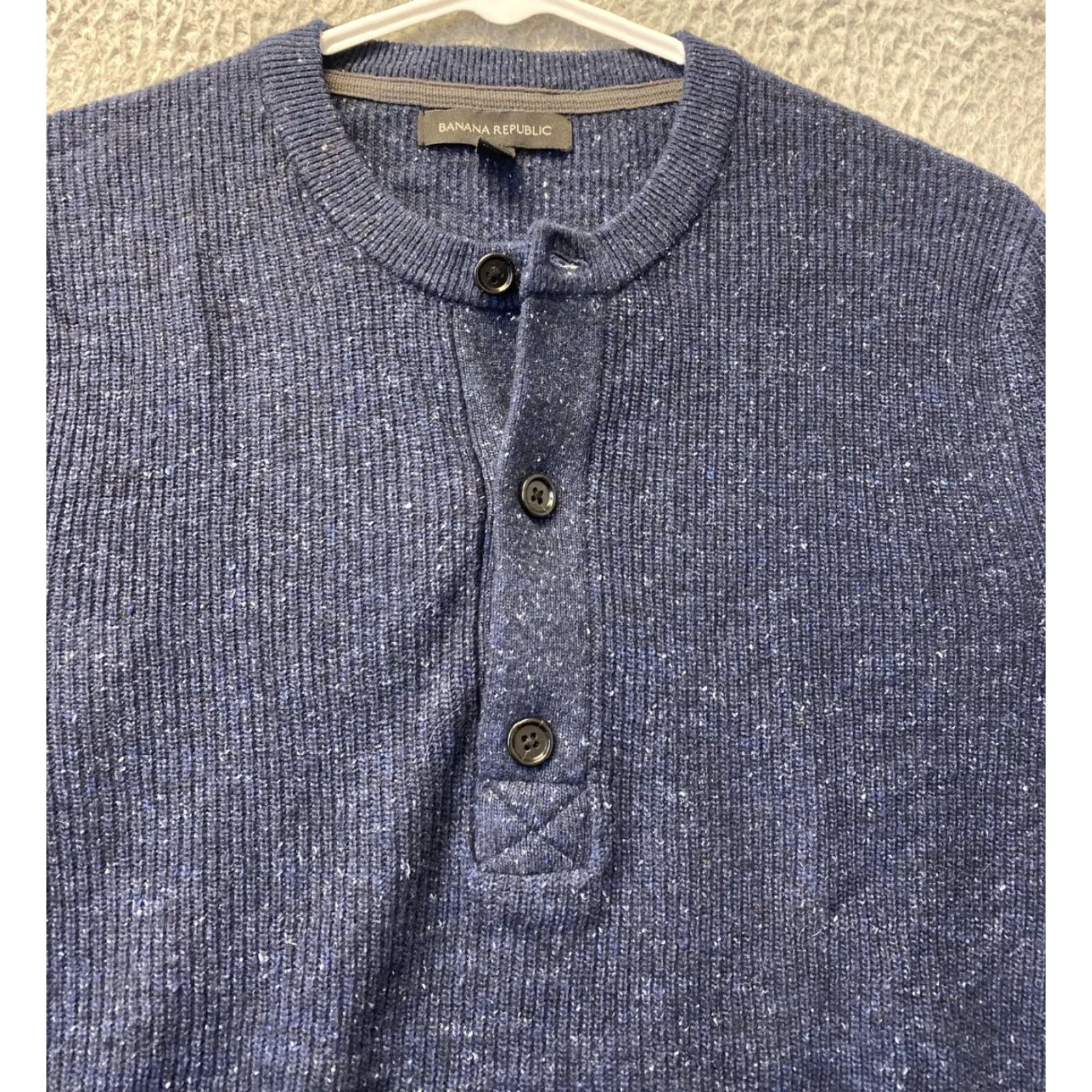 Banana Republic Banana Republic Shirt Mens Blue Knit Long Sleeve Henley Casual Outdoors /108-56 Size US S / EU 44-46 / 1 - 2 Thumbnail