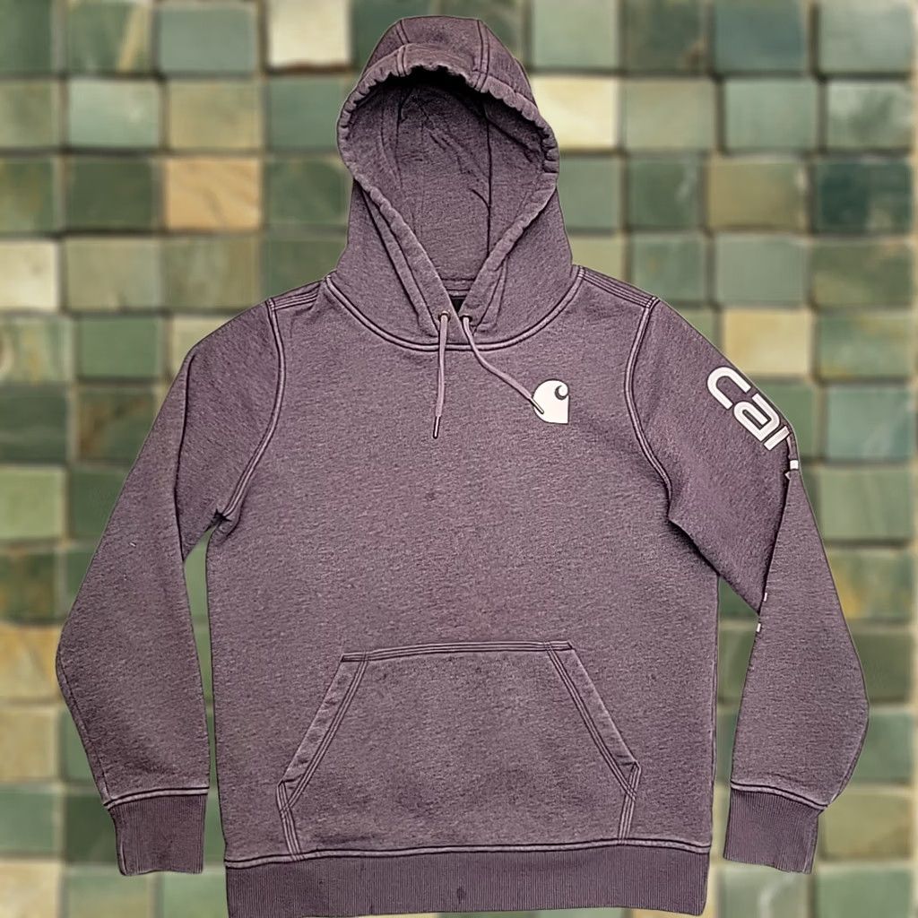 Carhartt Carhartt Hoodie Womens M Purple Relaxed Fit Hooded Sweatshirt Workwear Size M / US 6-8 / IT 42-44 - 1 Thumbnail
