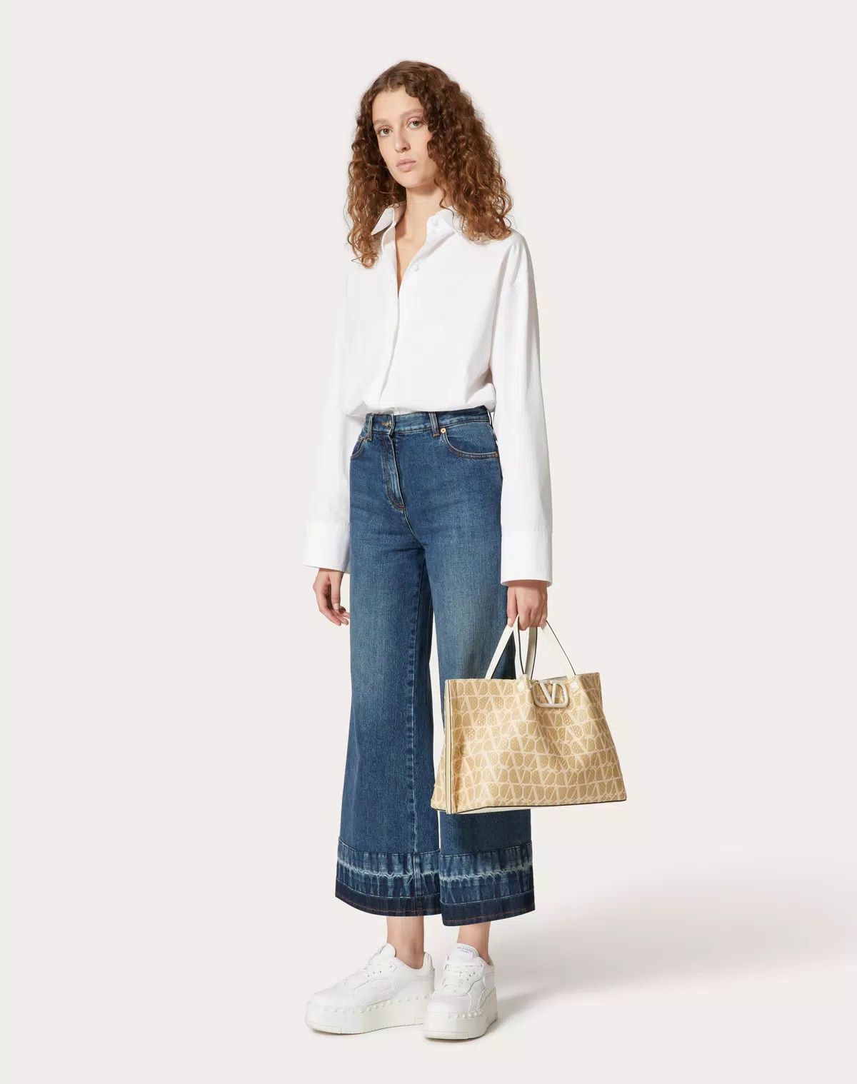 Valentino oc11z0725 Size:OS/Iconographe Raffia Shopping Bag in Beige Size ONE SIZE - 8 Thumbnail