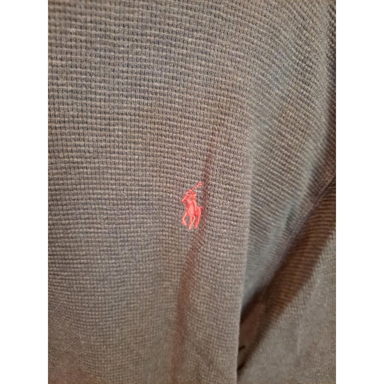 Polo Ralph Lauren Polo Ralph Lauren Olive Long Sleeve Shirt With Red Logo Size Size ONE SIZE - 2 Thumbnail