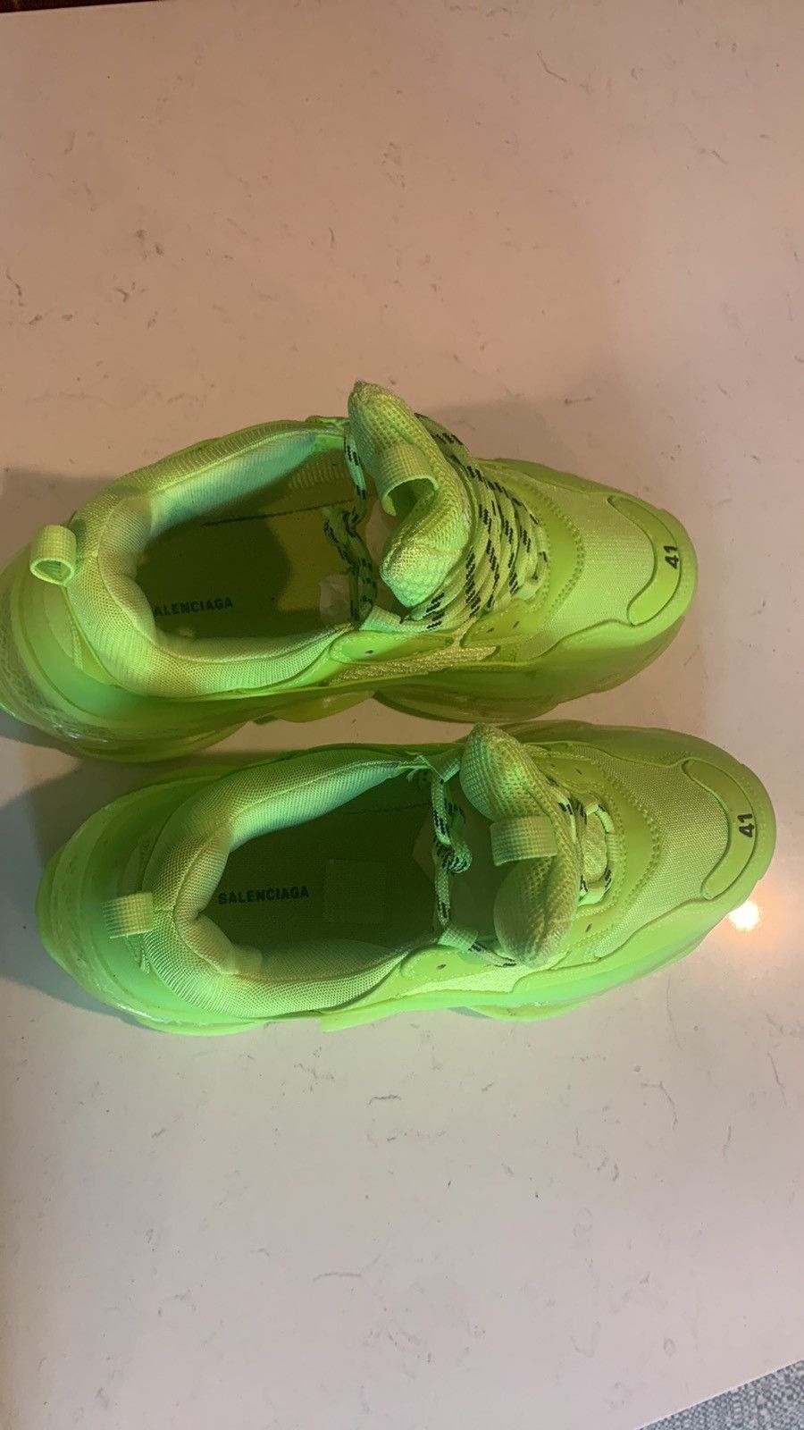 Balenciaga Triple S fluorescent green Size US 8 / EU 41 - 2 Thumbnail