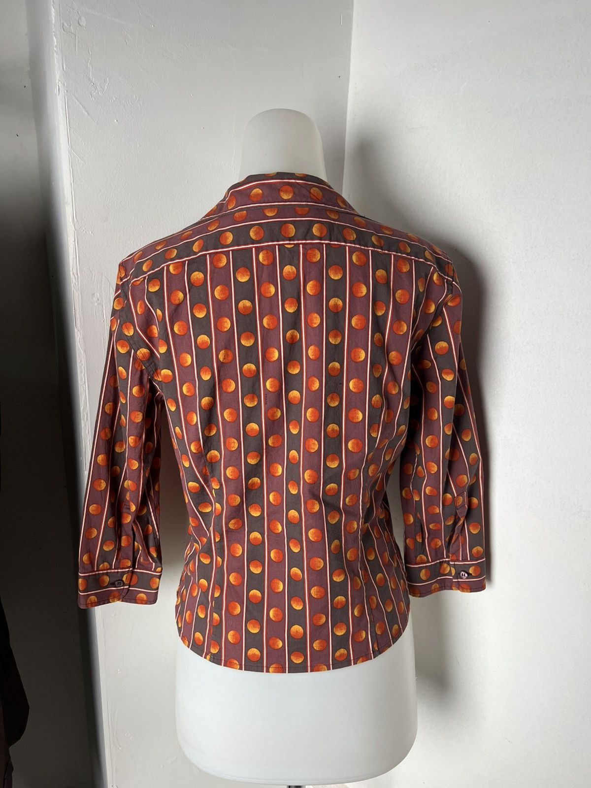 Prada Archive Prada Spring 2004 Eclipse Print Cropped Blouse Shirt Size M / US 6-8 / IT 42-44 - 6 Thumbnail