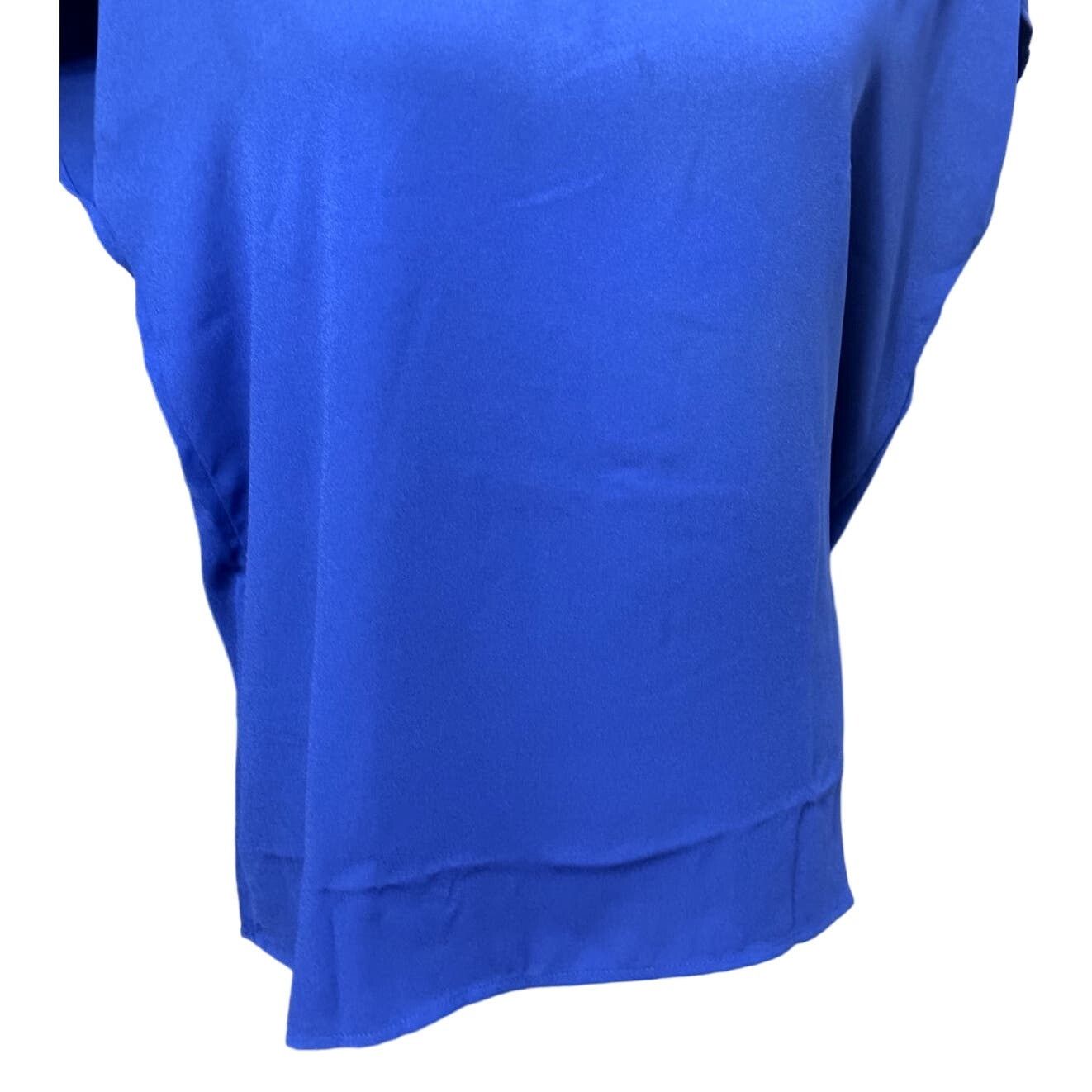 Other Halogen Blouse Cap Sleeve Jewel Neckline Blue Size 1X NWOT Size XL / US 12-14 / IT 48-50 - 3 Thumbnail