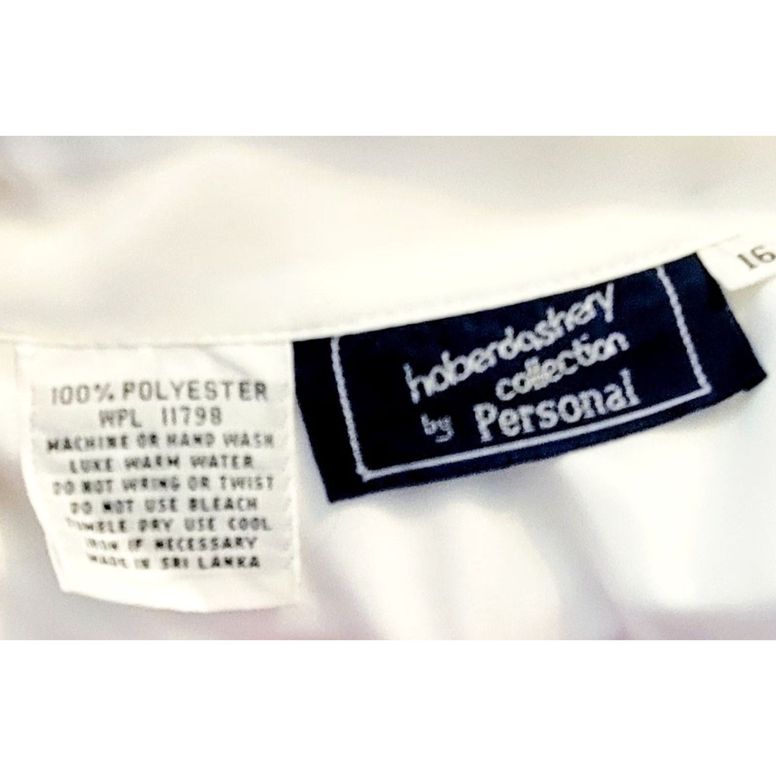 Vintage VINTAGE Haberdashery Collection Blouse 16W Gold Trim Collared Long Sleeve Polyester Women's Plus White Shirt Size XXL / US 16-18 / IT 52-54 - 5 Thumbnail