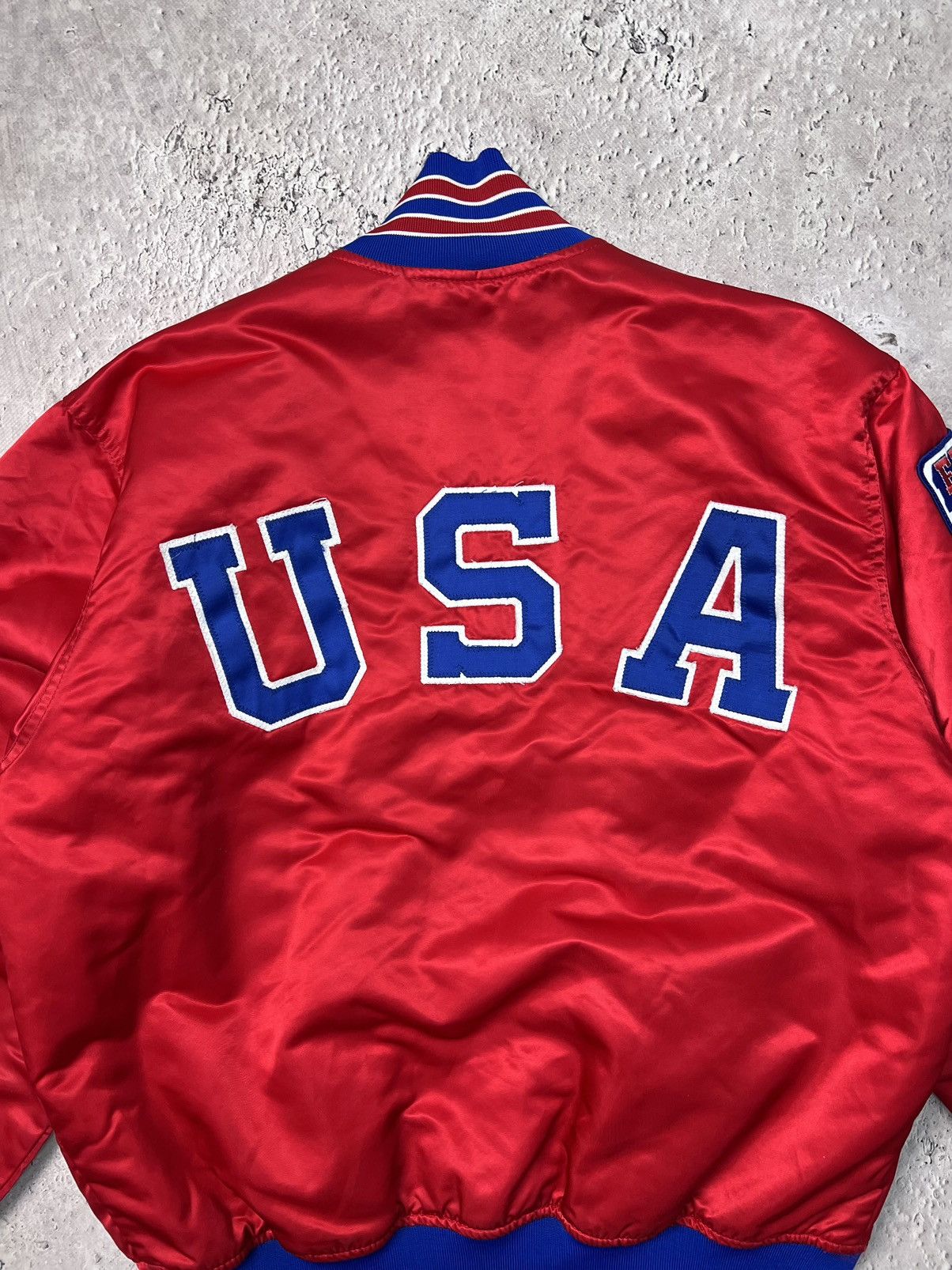 Fubu × Vintage Vintage USA Satin Bomber Jacket Varsity 05 Two Tone 2000s Size US L / EU 52-54 / 3 - 12 Thumbnail