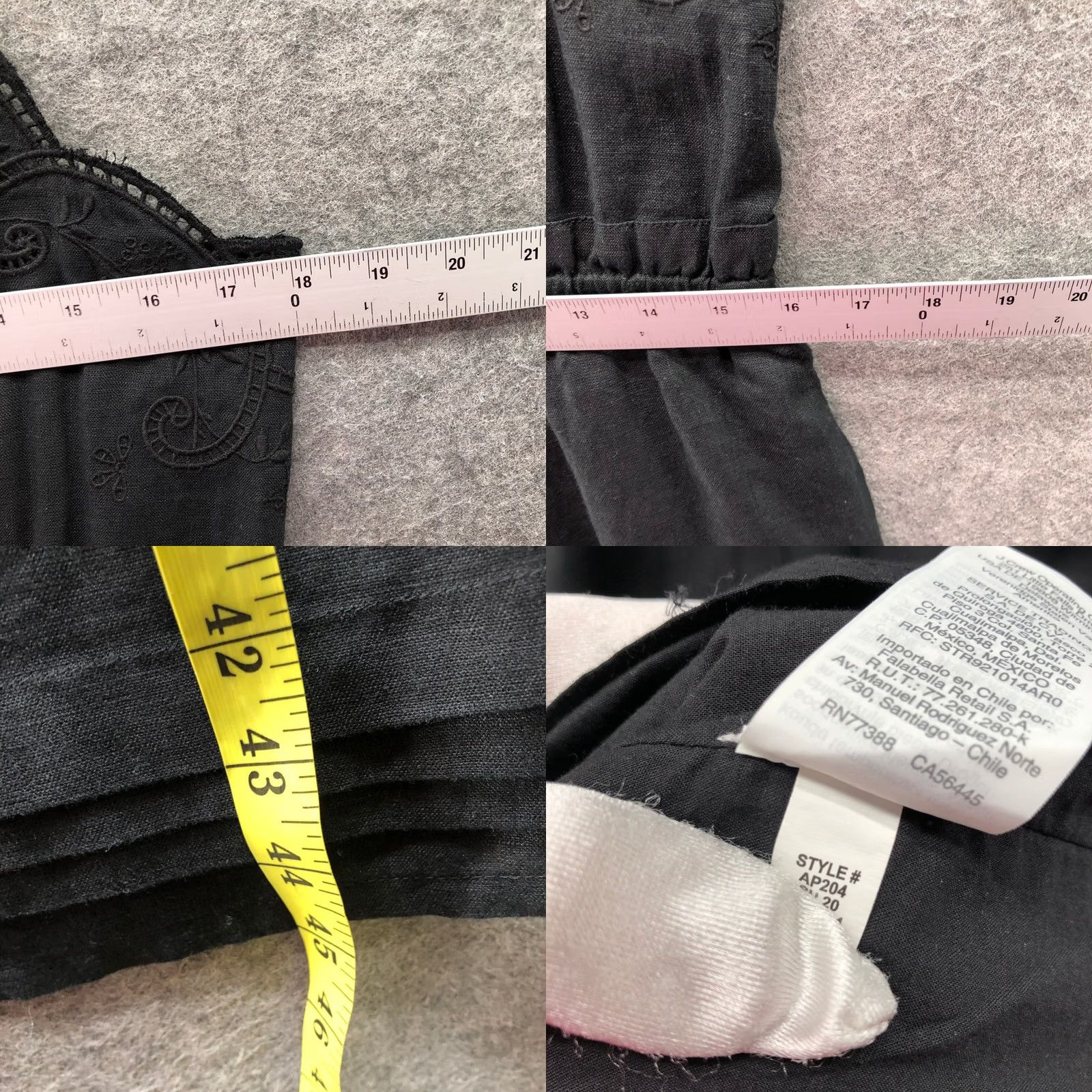 J.Crew J.Crew 100% Linen Midi Dress Black Embroidered Cami Sleeveless A-Line Size 6 Women V-Neck Sundress Tank Dress Pockets Adjustable Tie Size M / US 6-8 / IT 42-44 - 8 Thumbnail