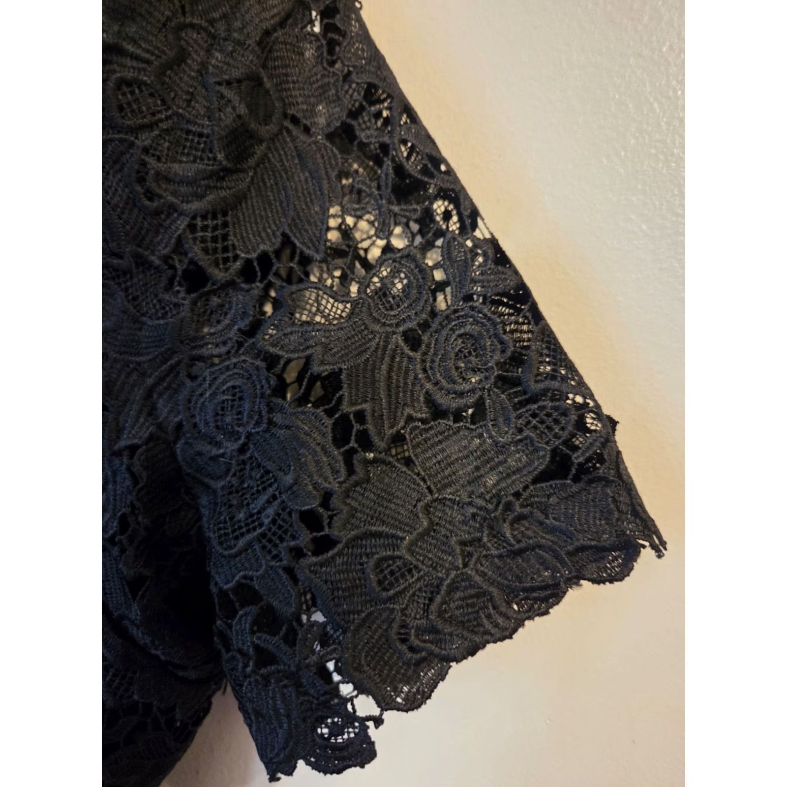 Vintage NWT Tahari Elle Black Lace A-Line Samira Dress 14 Women Vest? Size XL / US 12-14 / IT 48-50 - 6 Thumbnail