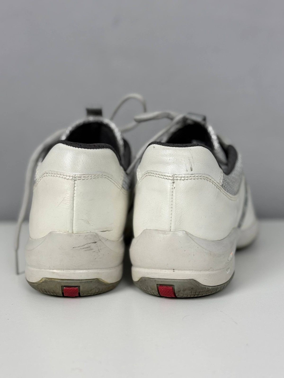 Prada Prada Sport Leather White Low Top Sneakers Mens Size US 6 / IT 36 - 7 Thumbnail