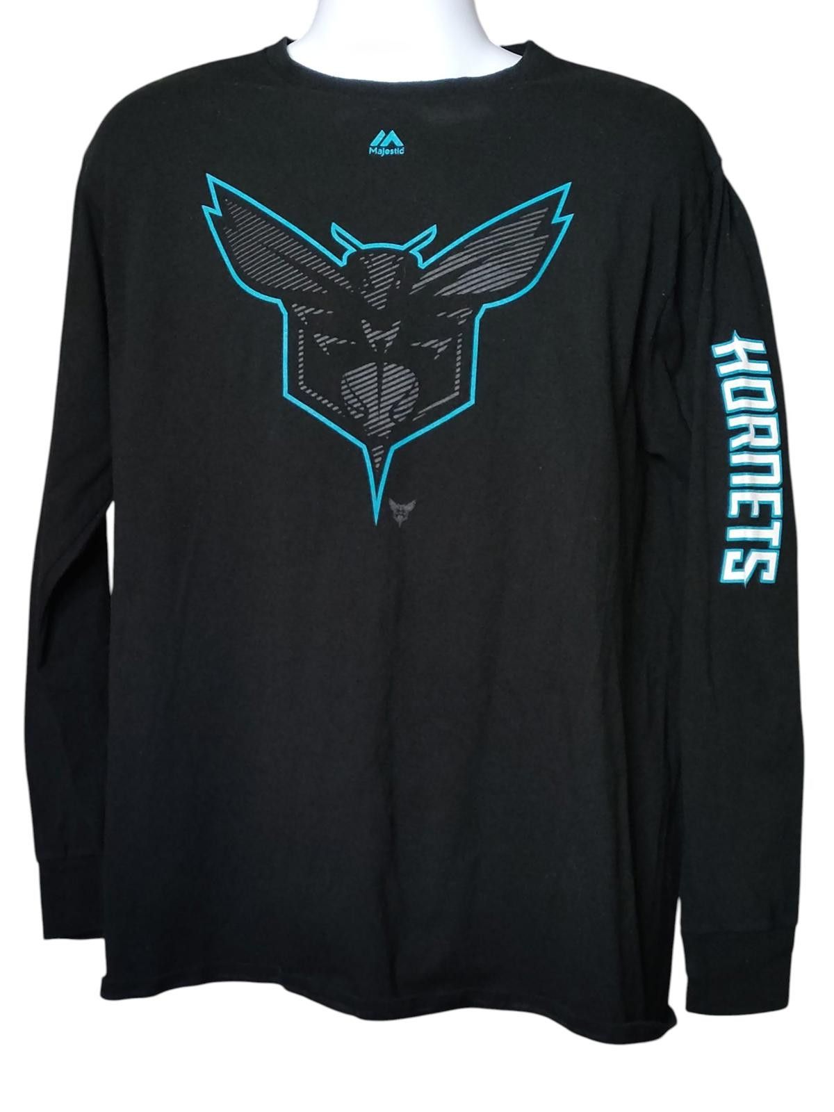 Majestic Majestic Charlotte Hornets Long Sleeve T-Shirt Size US XL / EU 56 / 4 - 3 Thumbnail