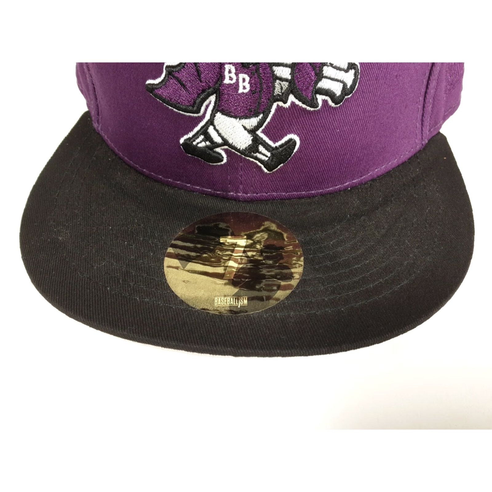 Bally Bat Boys Baseballism Farm Ball Fitted Hat Cap Size 7 Men Purple Baseballism Hat NEW Size ONE SIZE - 2 Thumbnail