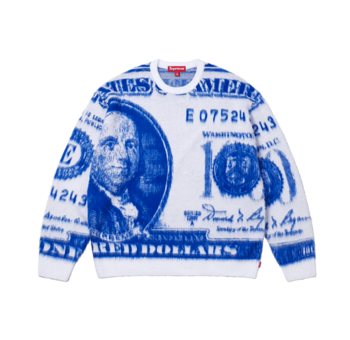 Supreme Supreme Money Sweater White Size Small Size US S / EU 44-46 / 1 - 1 Thumbnail
