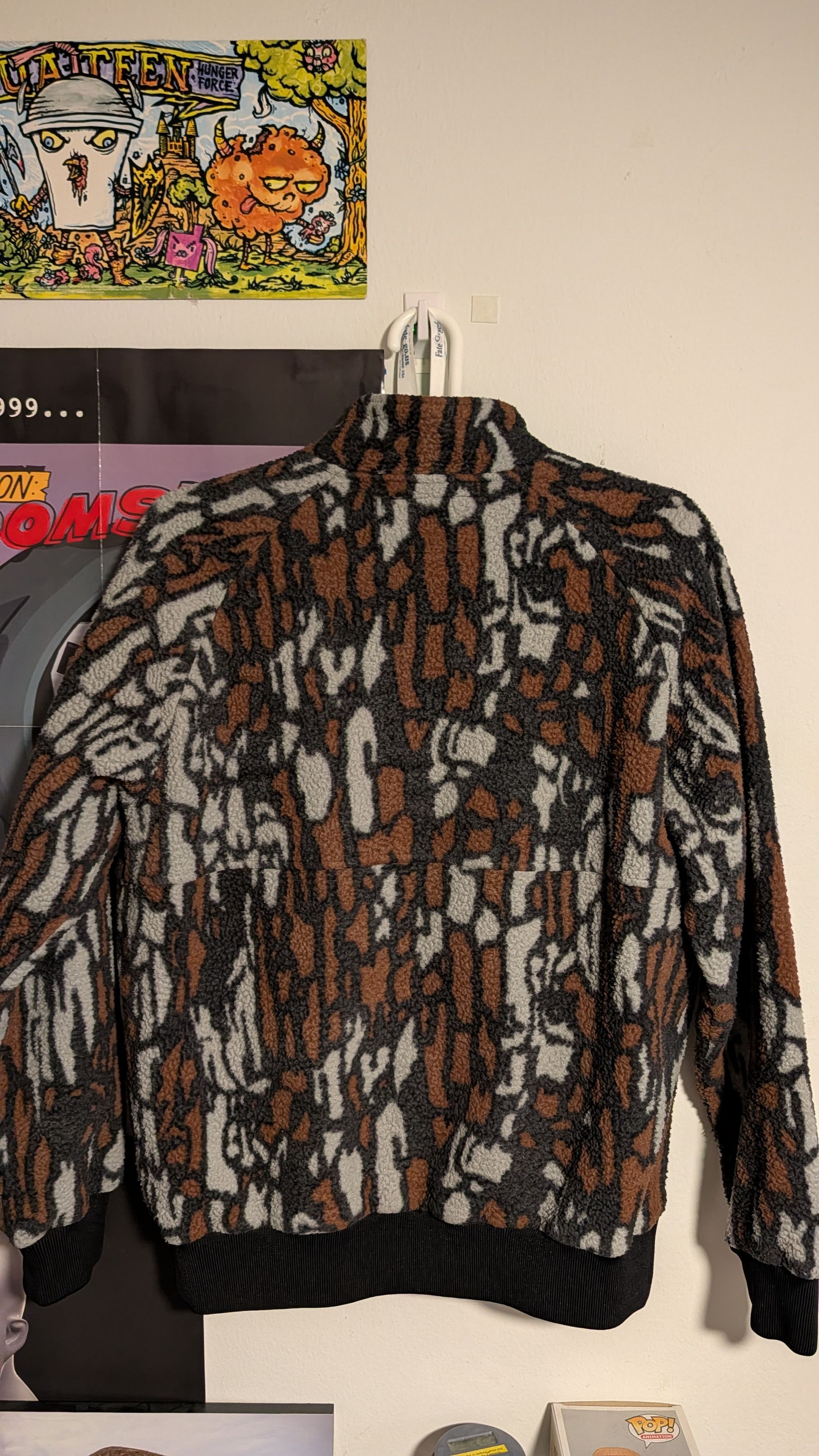 Stussy Stüssy Tree Bark Fleece Jacket in the brown colorway. Size US S / EU 44-46 / 1 - 5 Thumbnail