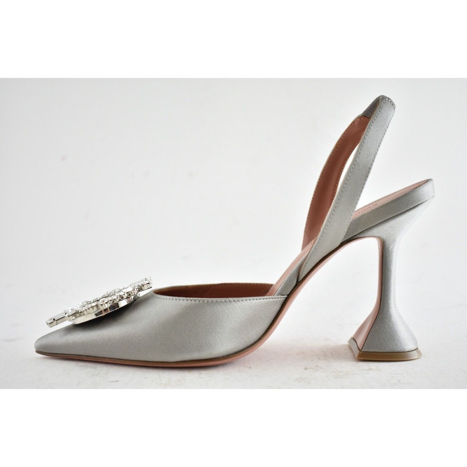 Amina Muaddi Begum Sling Sat Crystal Slingback Sandal Heel Pump 37.5 Size US 7.5 / IT 37.5 - 5 Thumbnail
