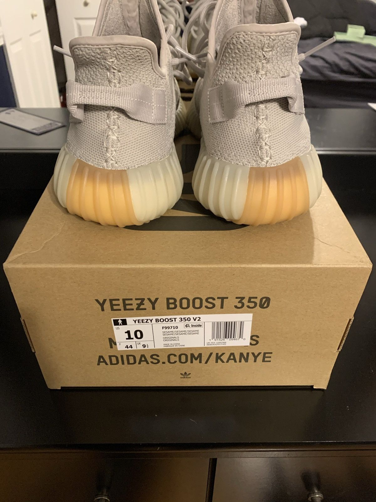 Adidas Adidas Yeezy Boost 350 V2 Sesame Men’s Size 10 Size US 10 / EU 43 - 3 Thumbnail