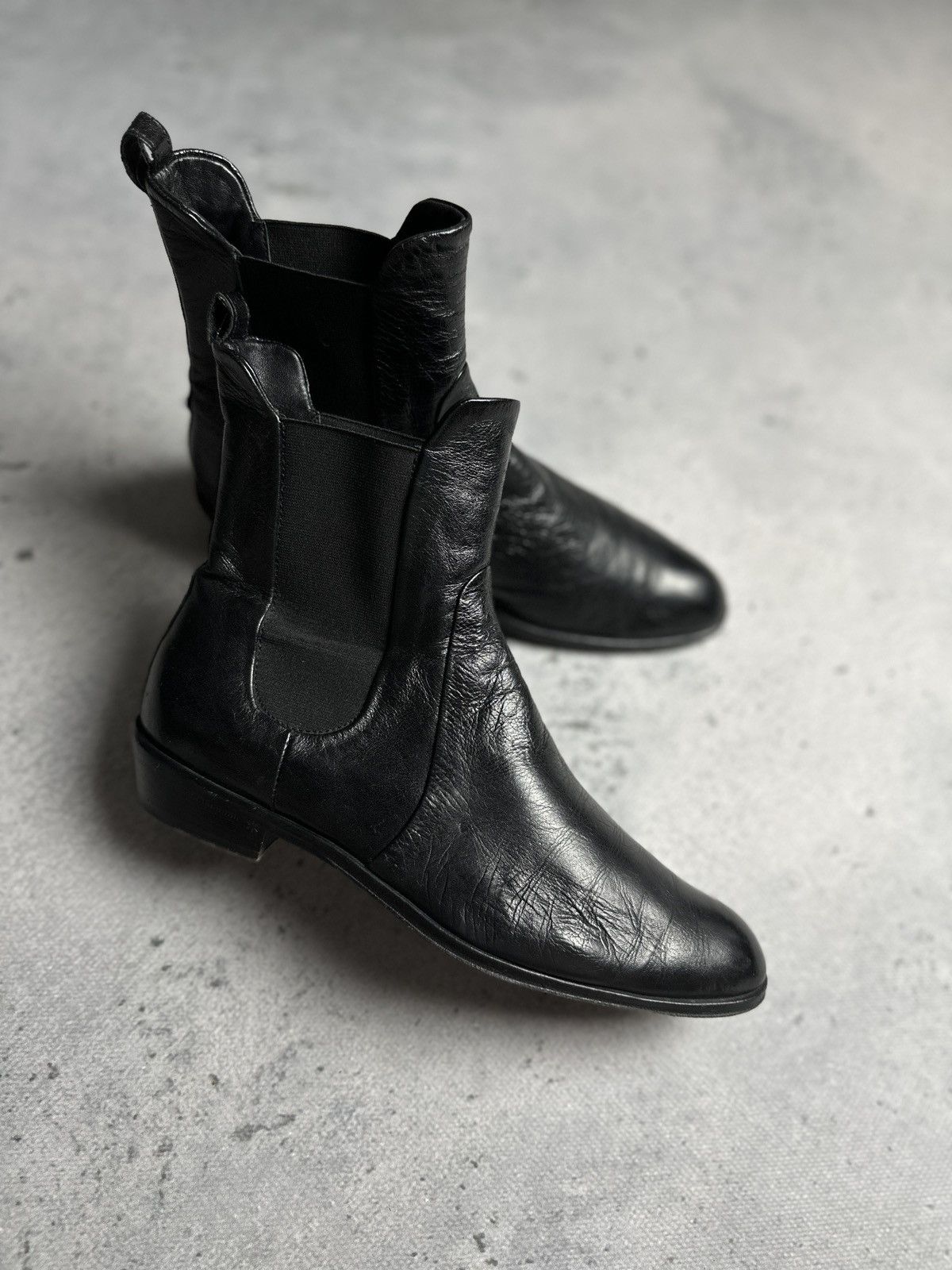 AGL Leather Cowboy Boots Rare Italian Item Avant Garde y2k