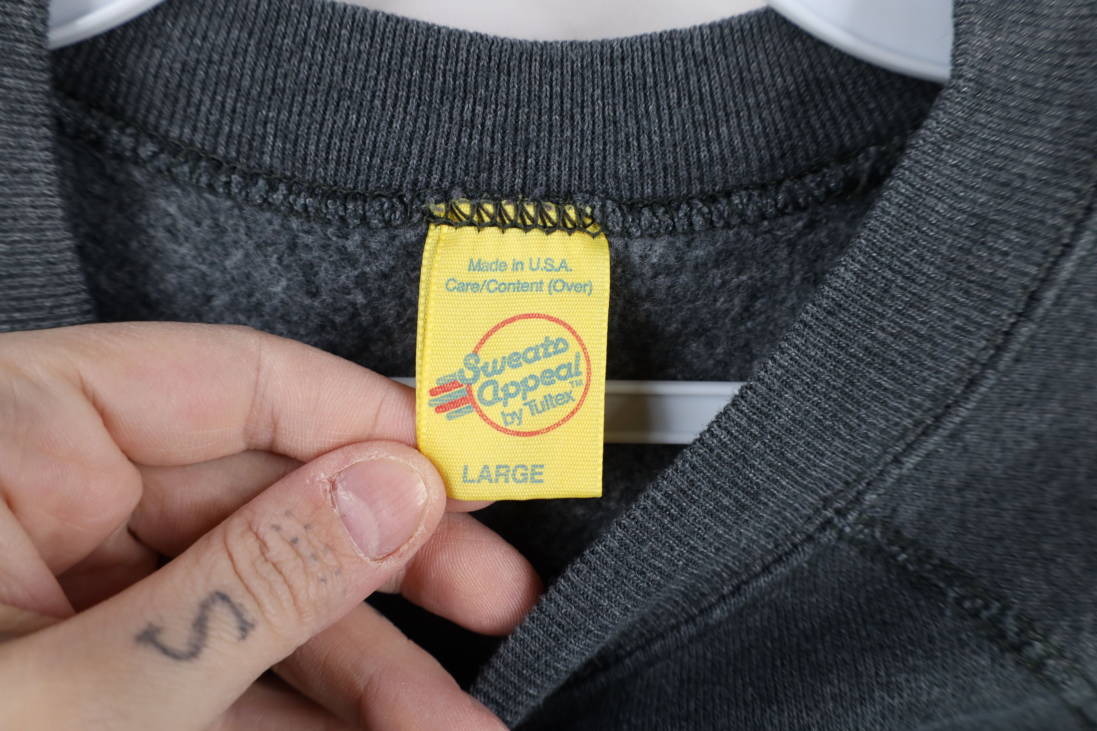 Vintage Vintage 70s 80s Streetwear Blank Raglan Sweatshirt Gray USA Size L / US 10 / IT 46 - 8 Thumbnail