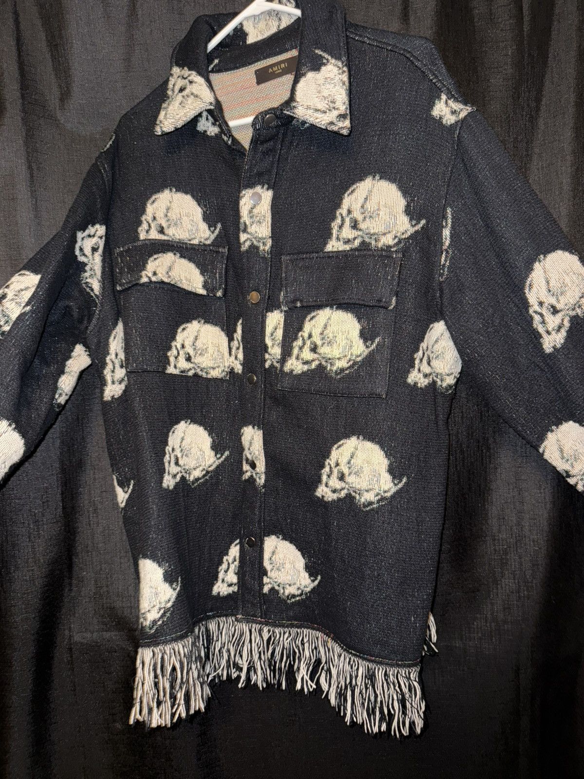 Amiri × Wes Lang Amiri x Wes Lang Skull Fringe Knit Jacket Mens Large Size US L / EU 52-54 / 3 - 7 Thumbnail