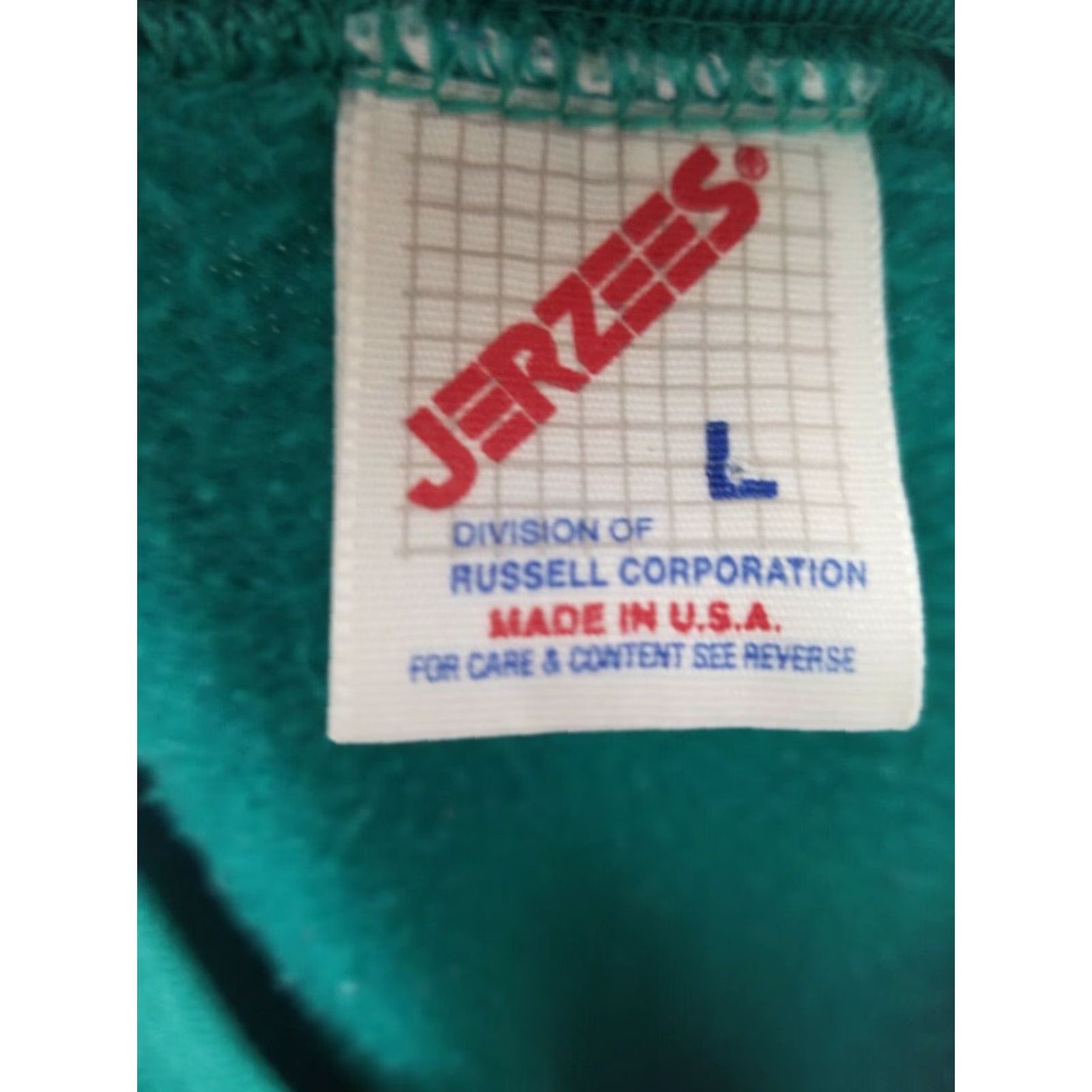 Jerzees VINTAGE Jerzees Sweatshirt Men Large Green Travel Souvenir Maine Sailboat 90s Size US L / EU 52-54 / 3 - 3 Thumbnail