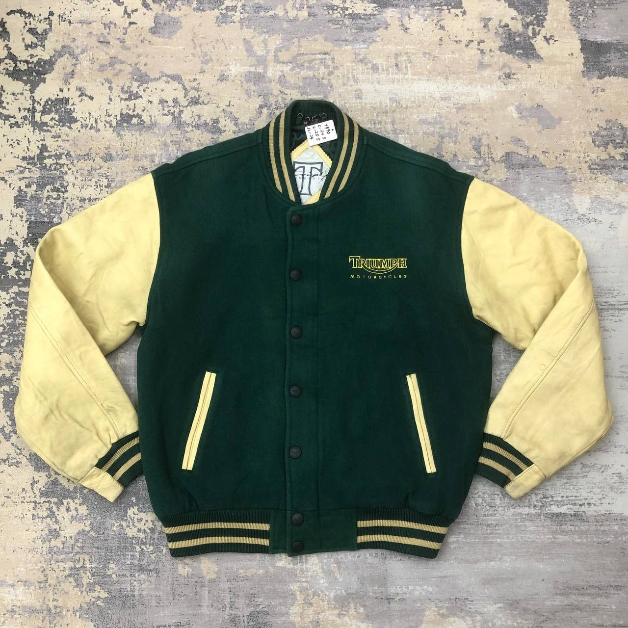Vintage Y490 VTG TRIUMPH MOTORCYCLES VARSITY JACKET Size US M / EU 48-50 / 2 - 2 Thumbnail