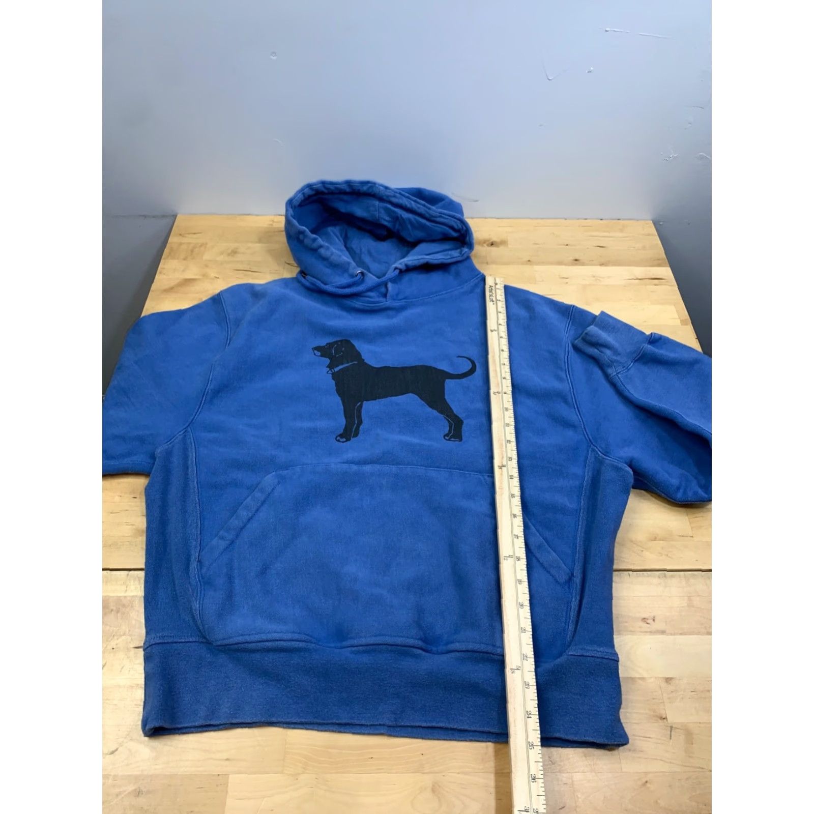 Vintage The Black Dog Hoodie Mens XS Blue Oversized Pullover Logo Heavy 11993 Size US XS / EU 42 / 0 - 5 Thumbnail
