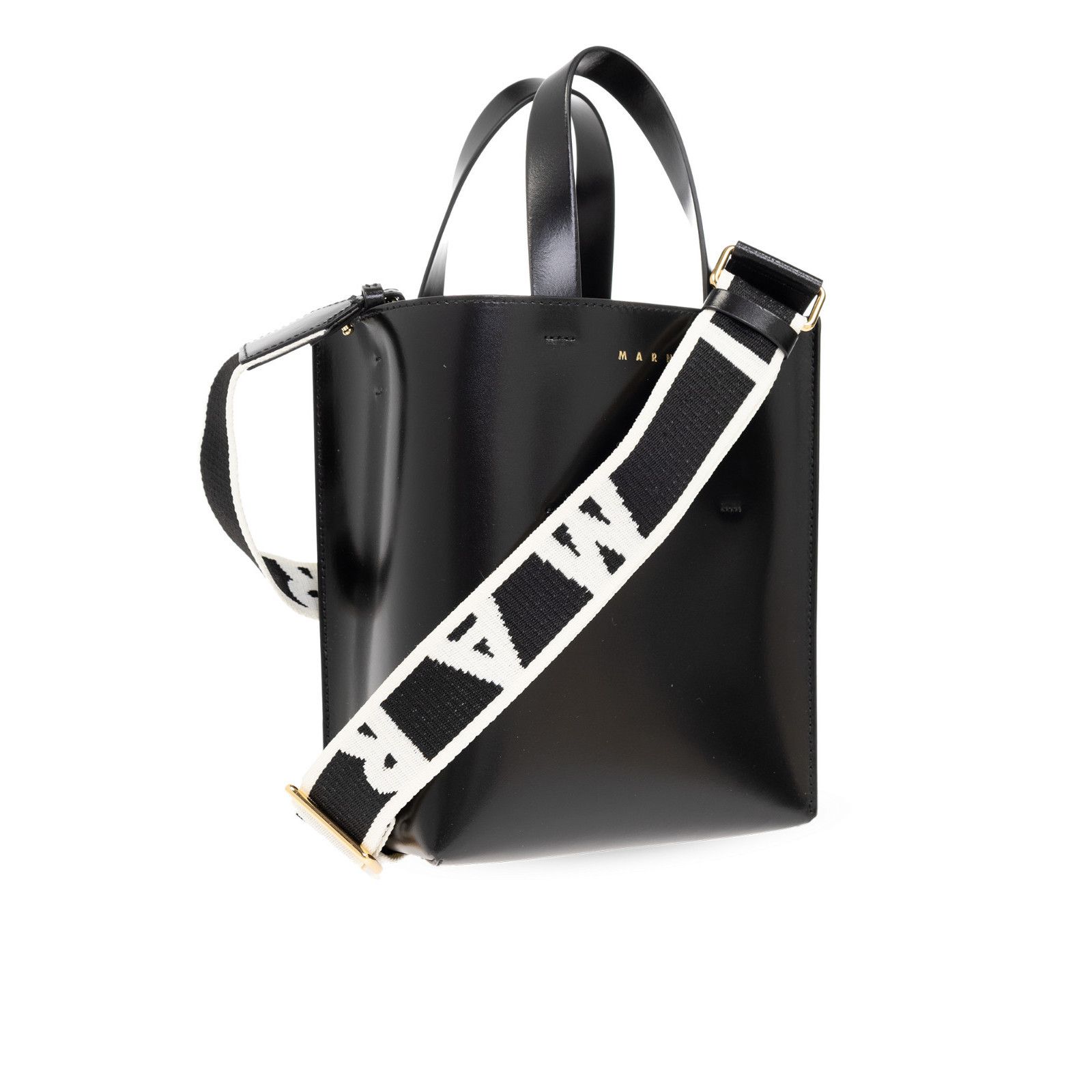 Marni MARNI Museo Black Leather Top Handle Bag New & Authentic Size ONE SIZE - 3 Thumbnail