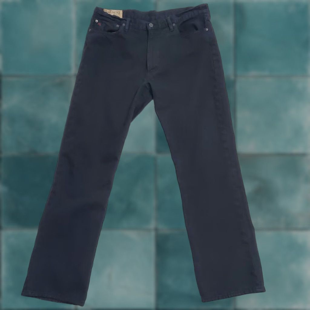 Polo Ralph Lauren Polo Ralph Lauren Jeans Mens 36x32 Black Straight Mid Rise 100% Cotton Denim Size US M / EU 48-50 / 2 - 1 Thumbnail