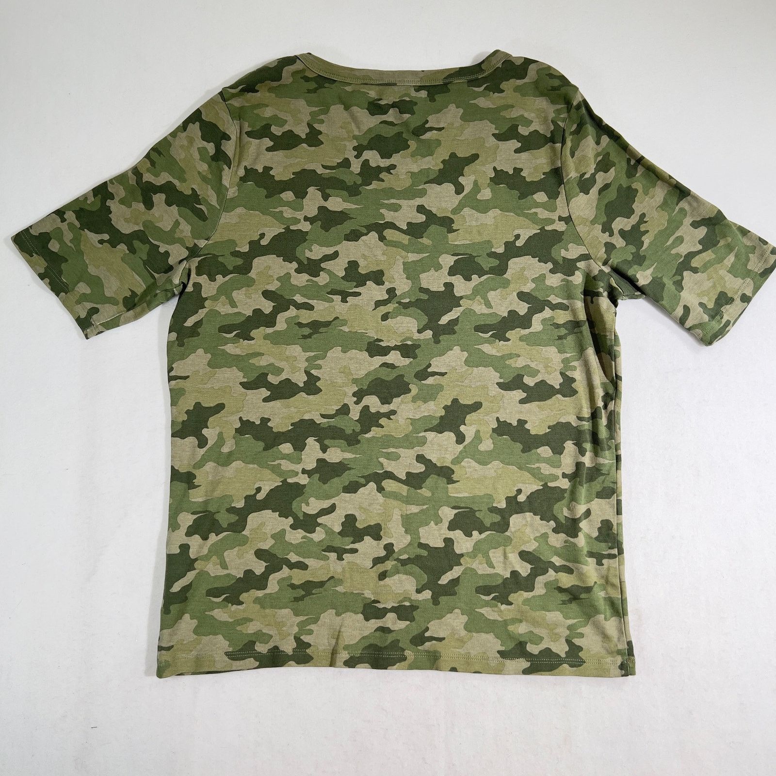 Other Time And Tru T-Shirt Woman XXL 20 Scoop Neck Green Camo Size XXL / US 16-18 / IT 52-54 - 3 Thumbnail