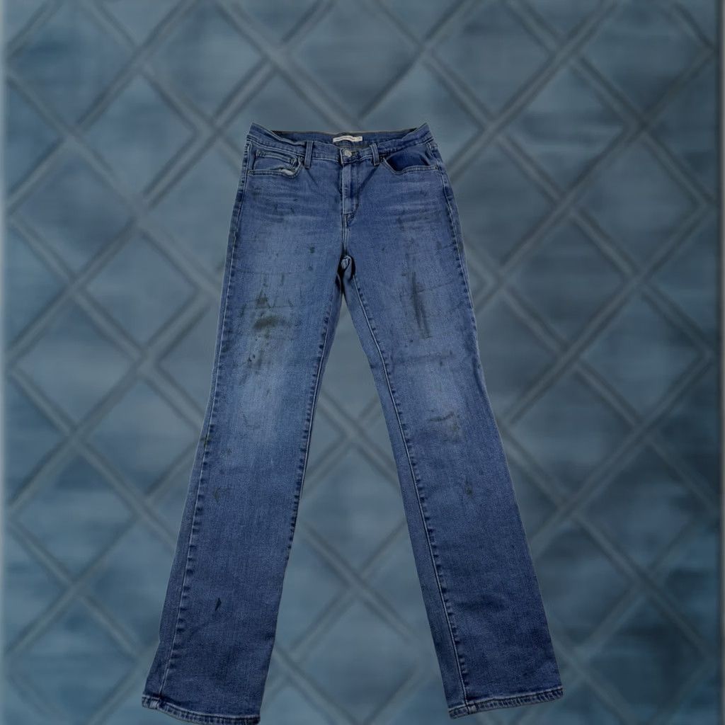 Levi's Levi's Jeans Women's Size 31 Blue Distressed High Rise 31x32 Straight 5-Pocket Denim Pants Vest? Size 24" / US 00 / IT 34 - 1 Thumbnail