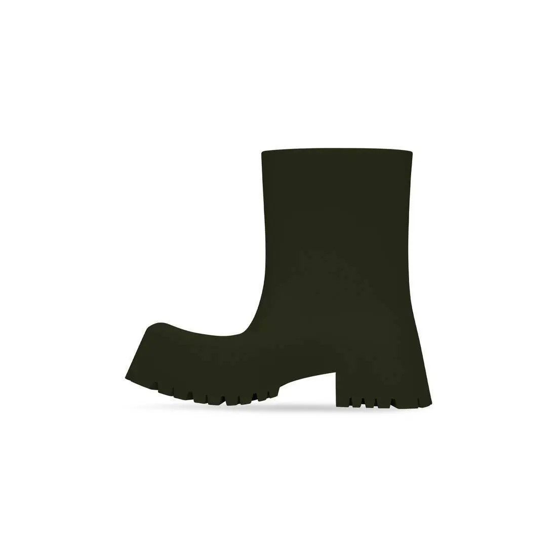 Balenciaga o1in1g0724 Trooper Rubber Boot in Dark Green Size US 5 / IT 35 - 3 Thumbnail