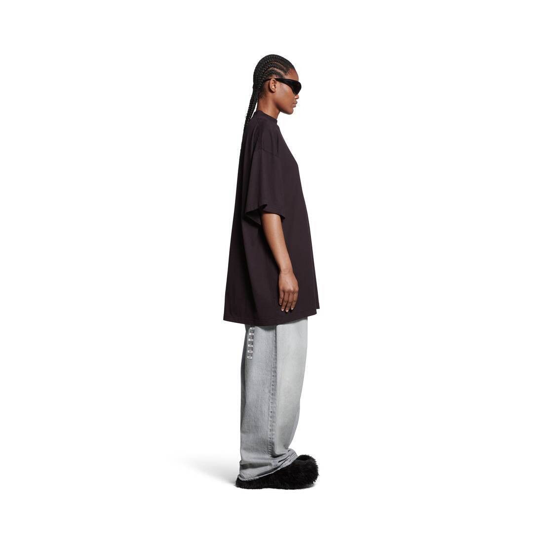 Balenciaga o1la1rc1a1225 Sample Sticker T-Shirt Oversized in Black Size S / US 4 / IT 40 - 5 Thumbnail