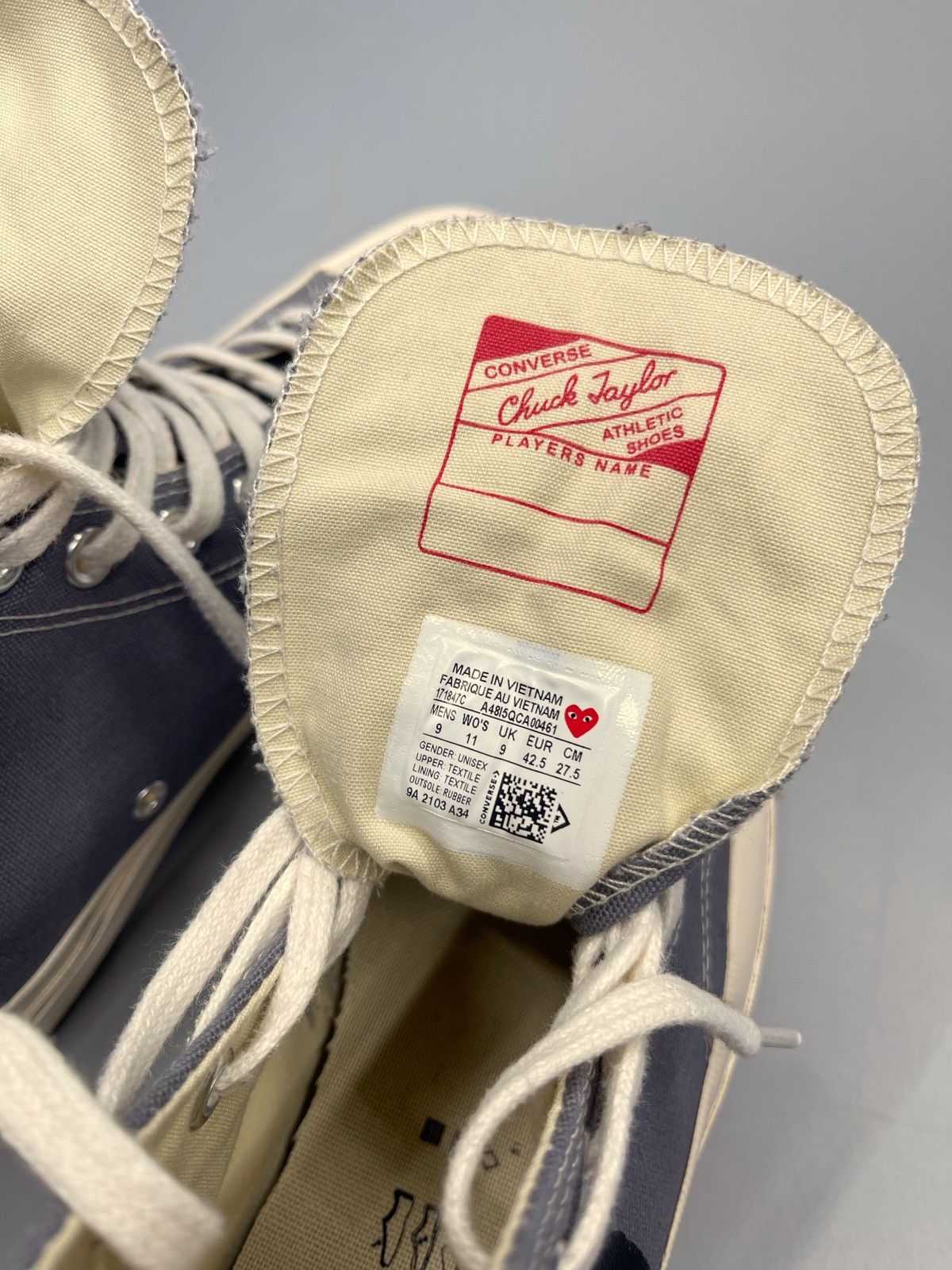 Comme des Garcons × Converse Comme Des Garcons x Converse Hi Top Sneakers Size US 9.5 / EU 42-43 - 10 Thumbnail