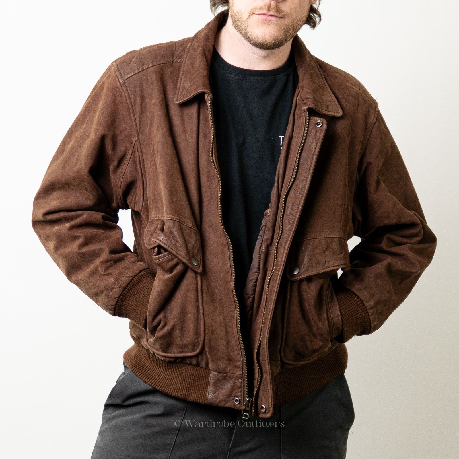Vintage Vintage 90s Brown Leather Western Jacket - L Size US L / EU 52-54 / 3 - 1 Thumbnail