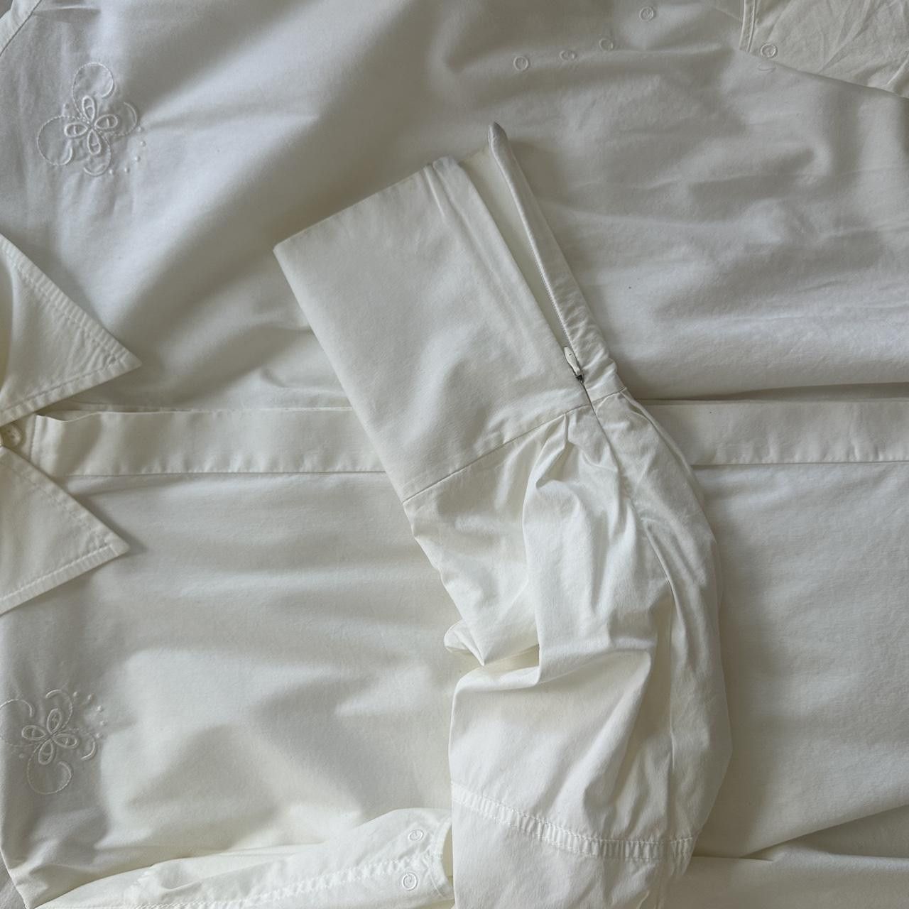 J.KIM J.Kim White Bed Linen Shirt Size L / US 10 / IT 46 - 7 Thumbnail