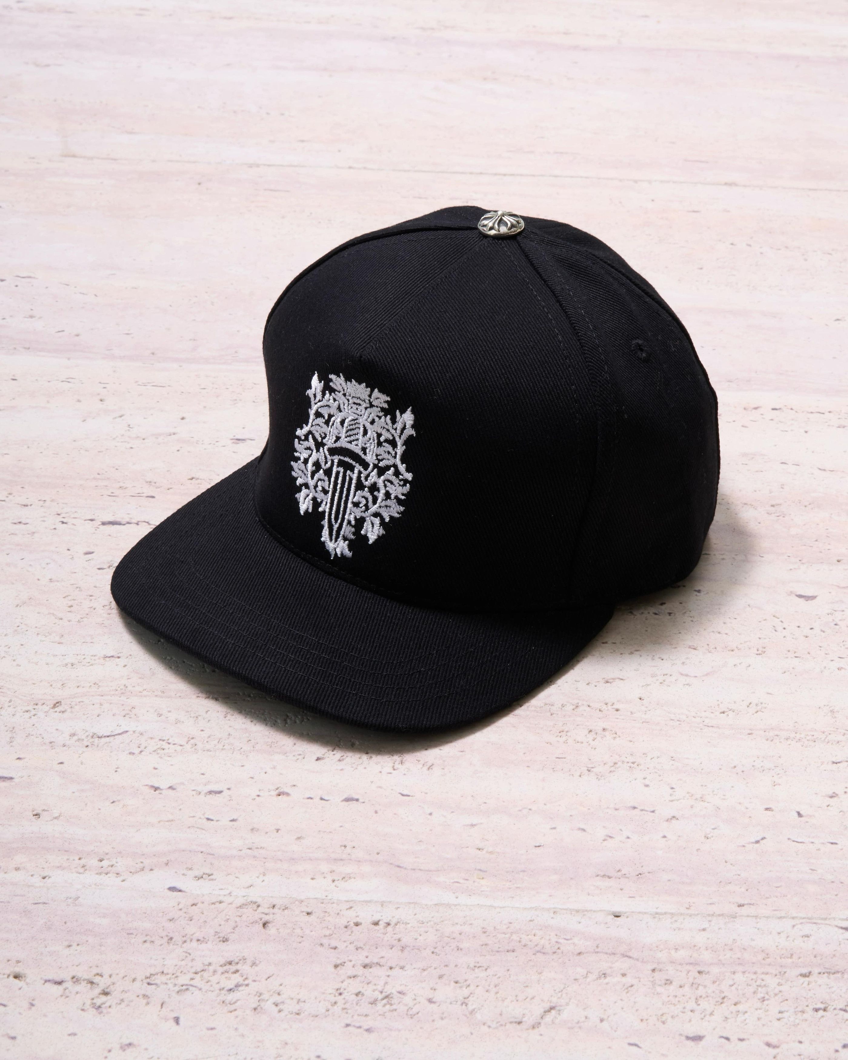 Chrome Hearts Dagger Denim Baseball Hat Black/White