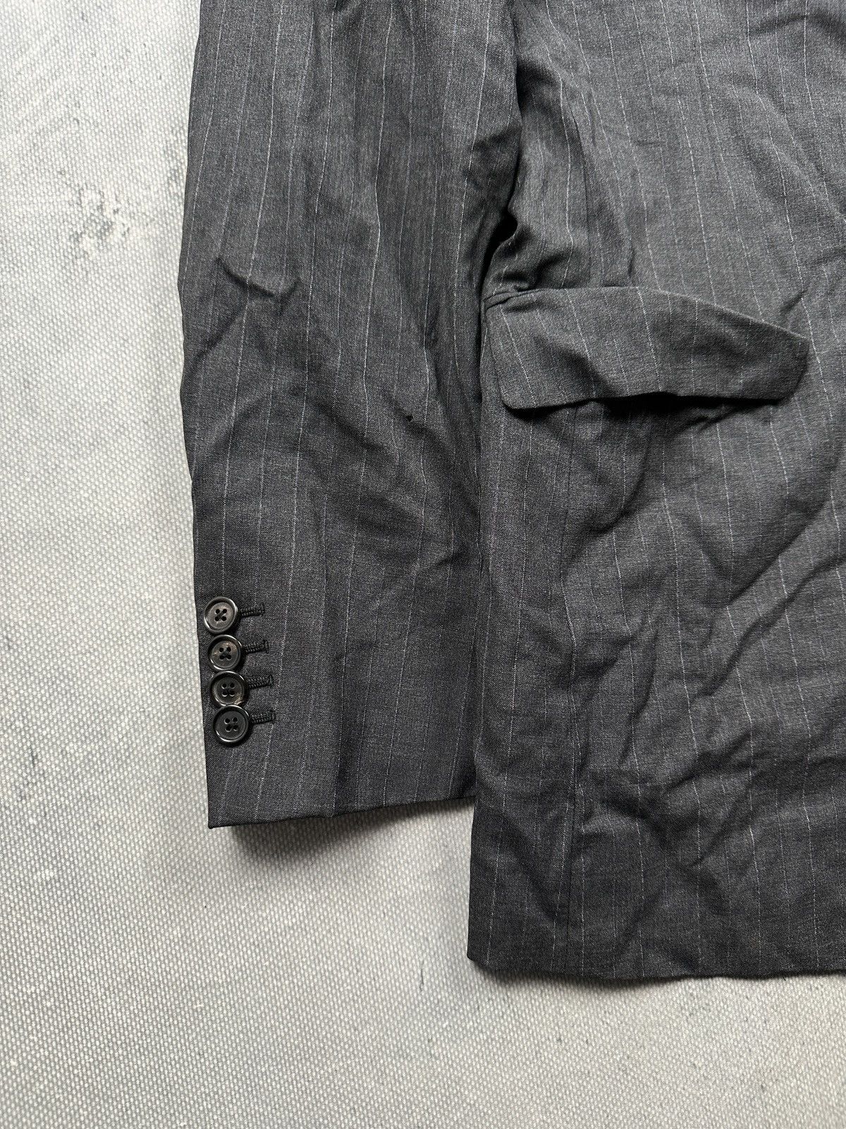 Prada Prada Milano Grey Pinstripe Virgin Wool 00s Blazer 48R Italy Size 48R - 12 Thumbnail