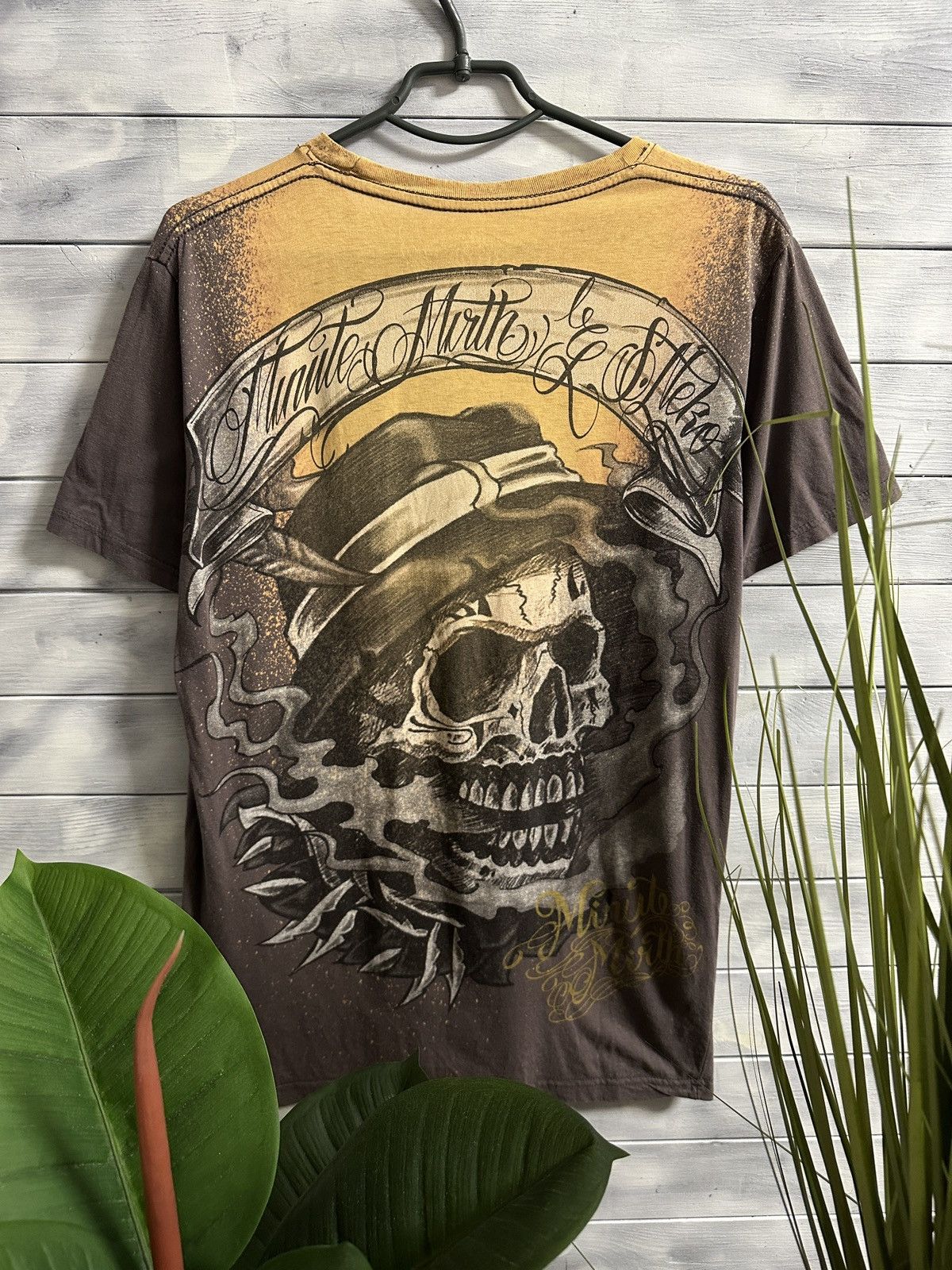 Affliction Rare T-Shirt Skull Minute Mirth Vintage Y2K Ed Hardy Style Size US M / EU 48-50 / 2 - 6 Thumbnail