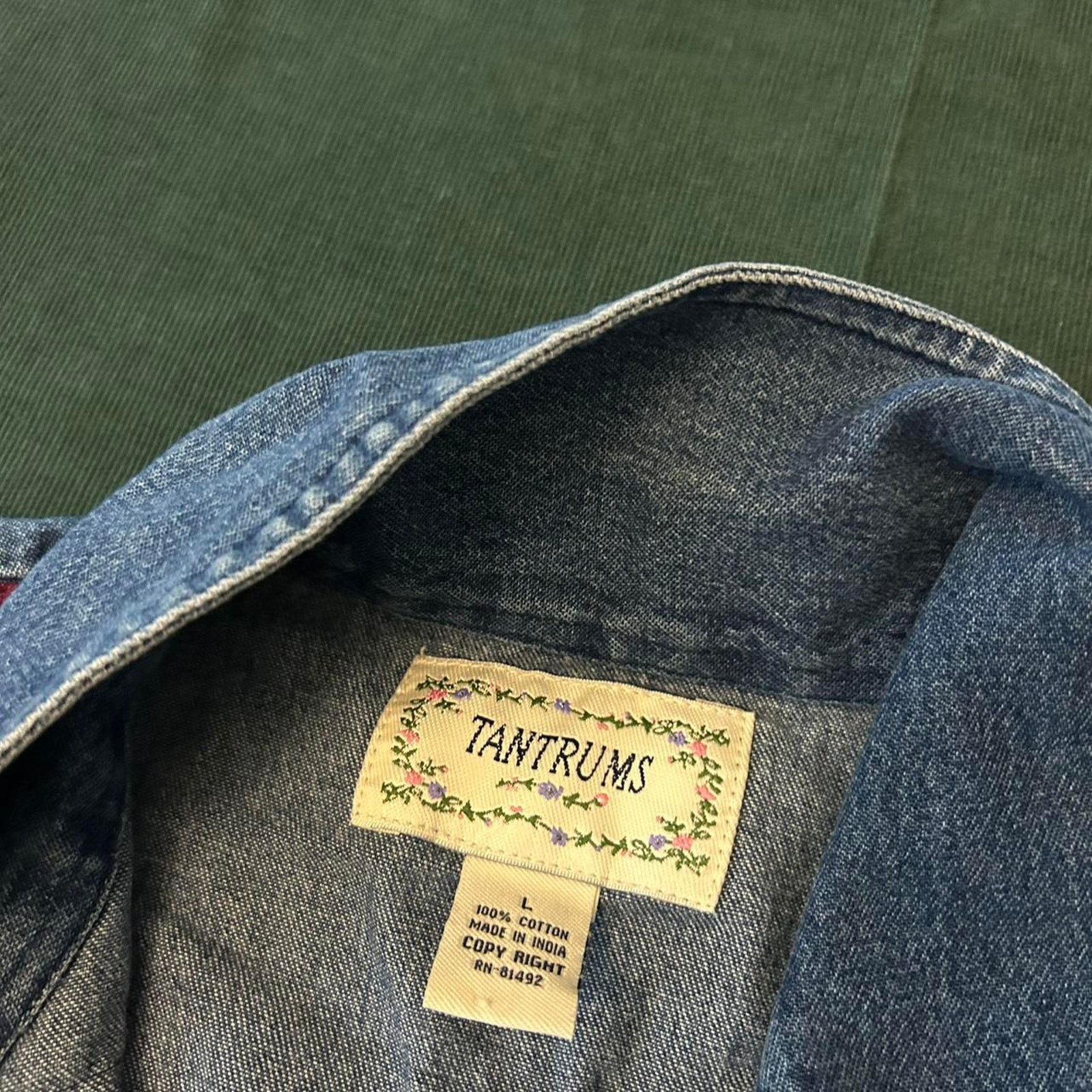 Other Vintage embroidered denim jacket Size L / US 10 / IT 46 - 4 Thumbnail