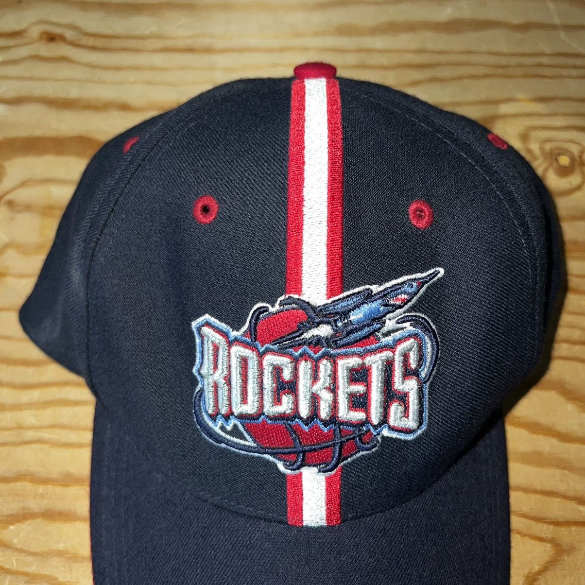 NBA VINTAGE 90s NBA HOUSTON ROCKETS WOOL ACRYLIC BLEND LOGO HAT Size ONE SIZE - 2 Thumbnail