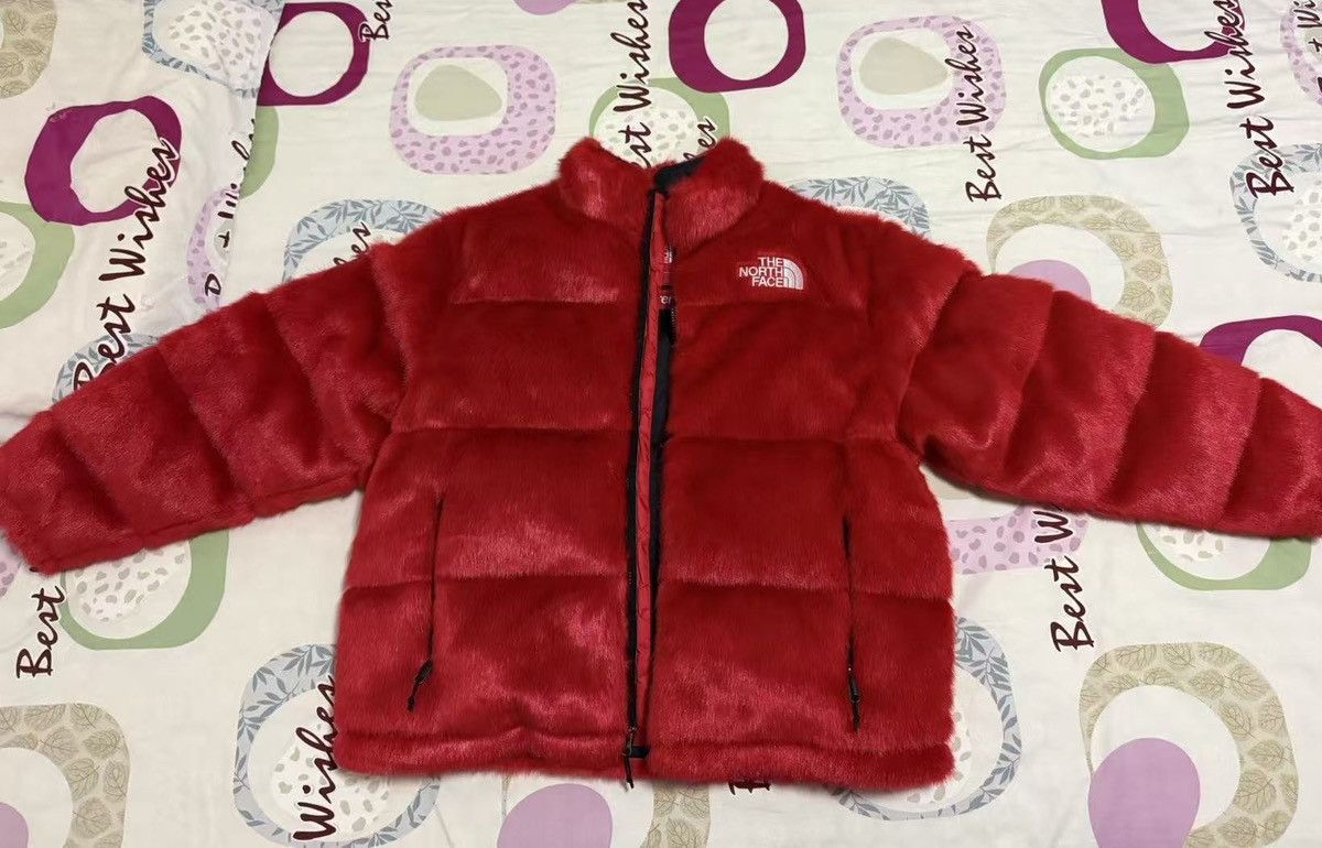 Supreme tnf north face Faux Fur nuptse jacket