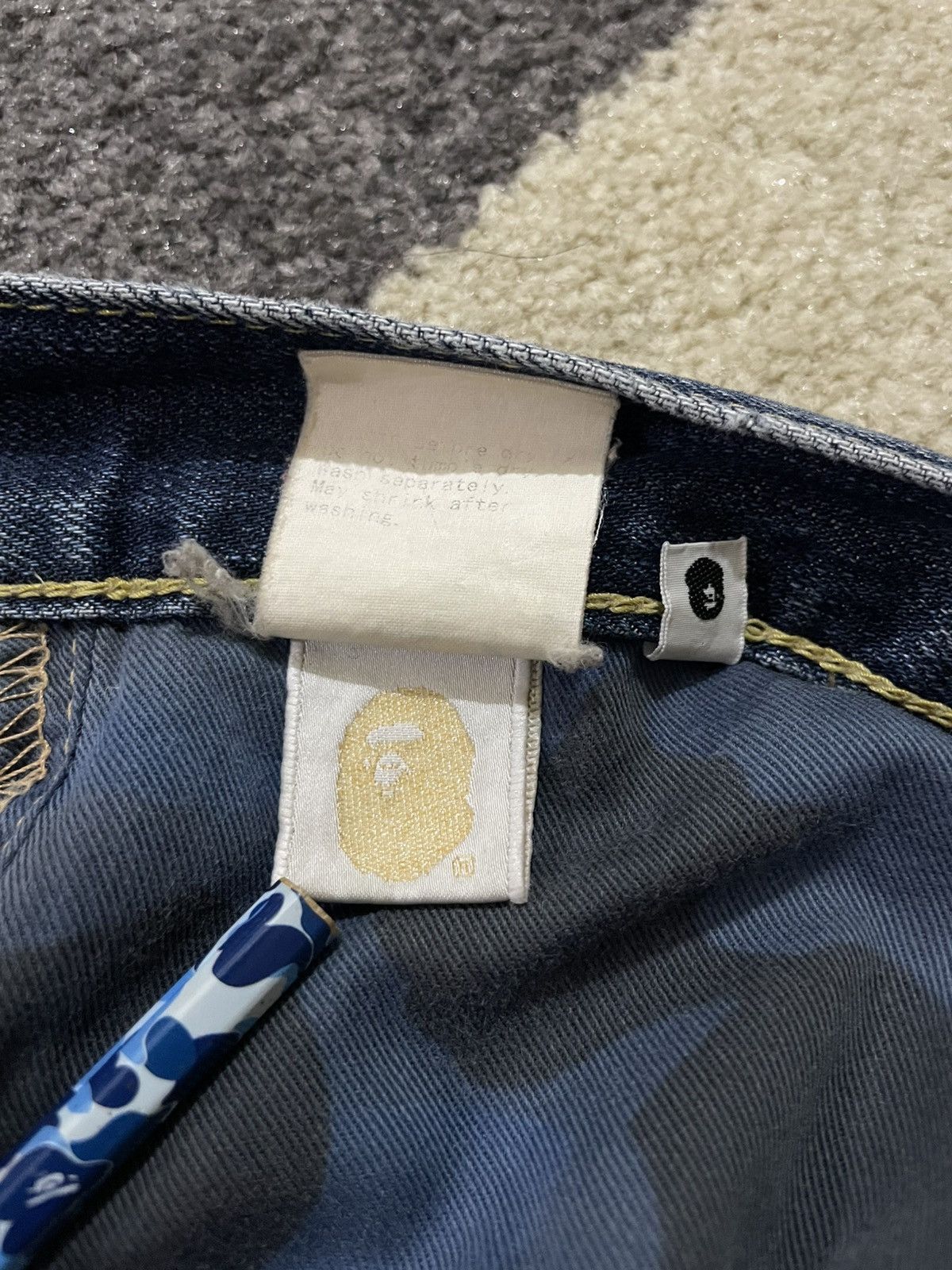 Bape OG Bape NYC Logo Embroidered Denim Jeans Size US 31 - 8 Thumbnail