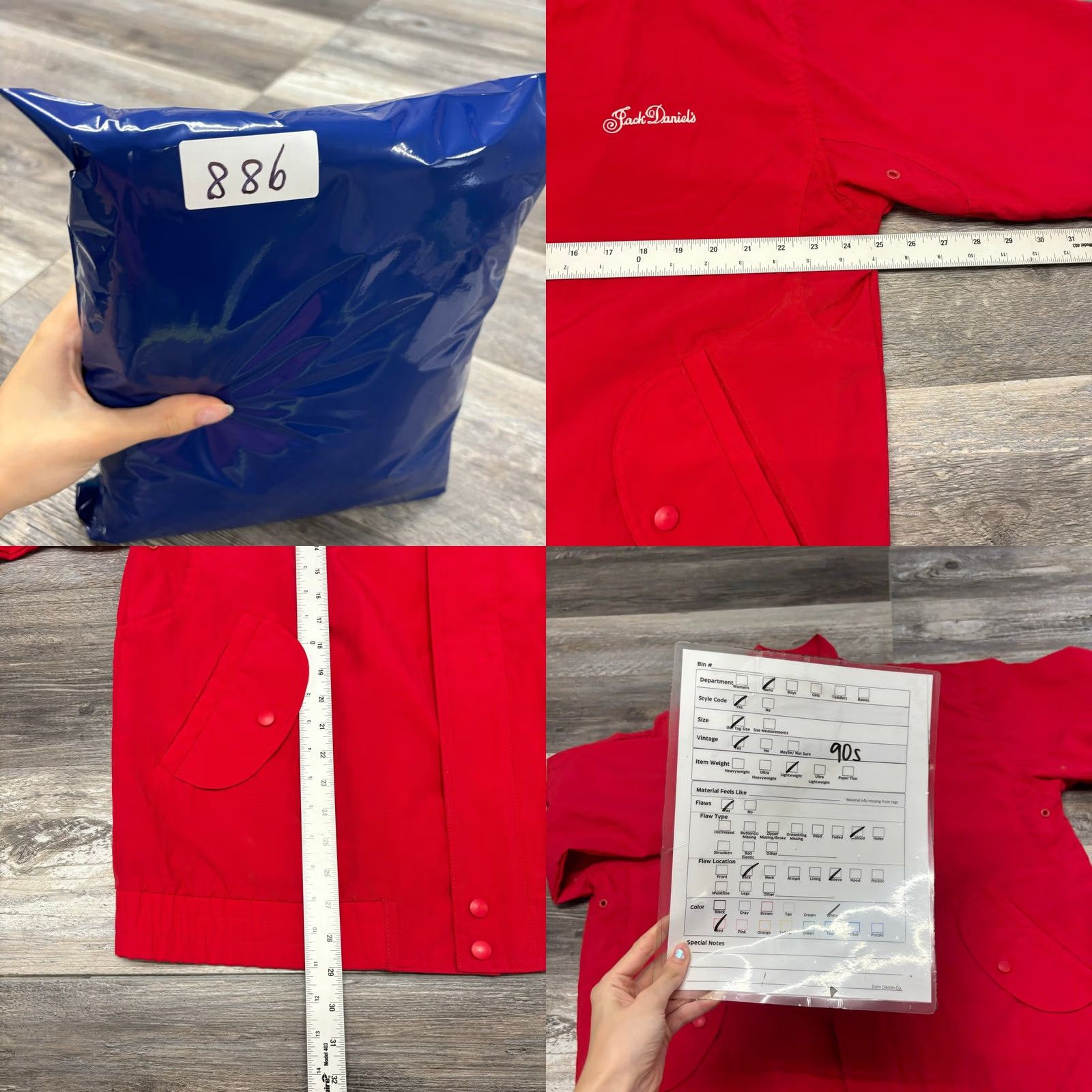 Vintage VINTAGE Gear Red Mens Large Nylon Waterproof Windbreaker Jacket 90s Jack Daniels Logo Size US L / EU 52-54 / 3 - 8 Thumbnail